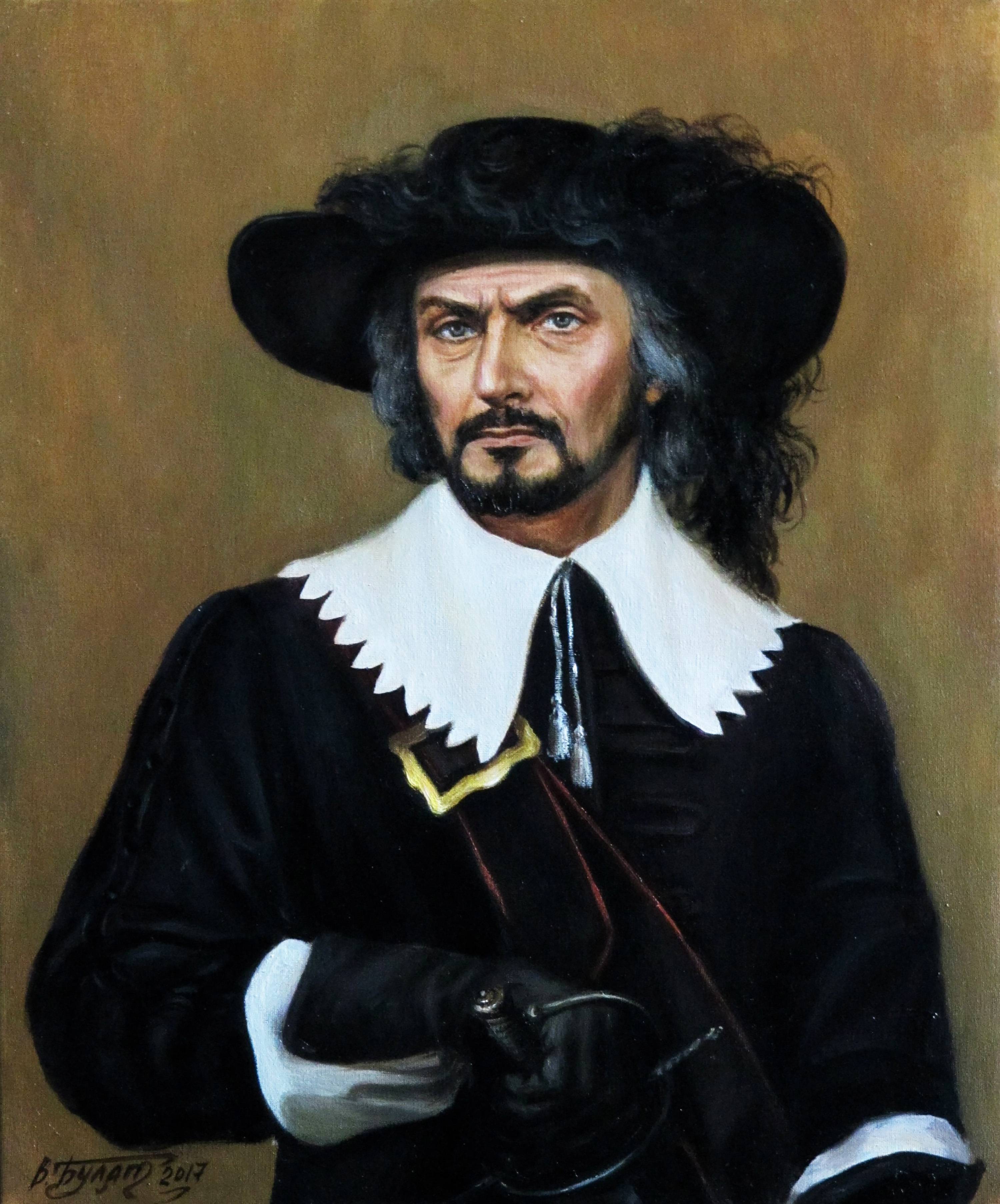 Oil painting «Rochefort» - Based on A. Dumas's «The Three Musketeers». Ukrainian Vintage