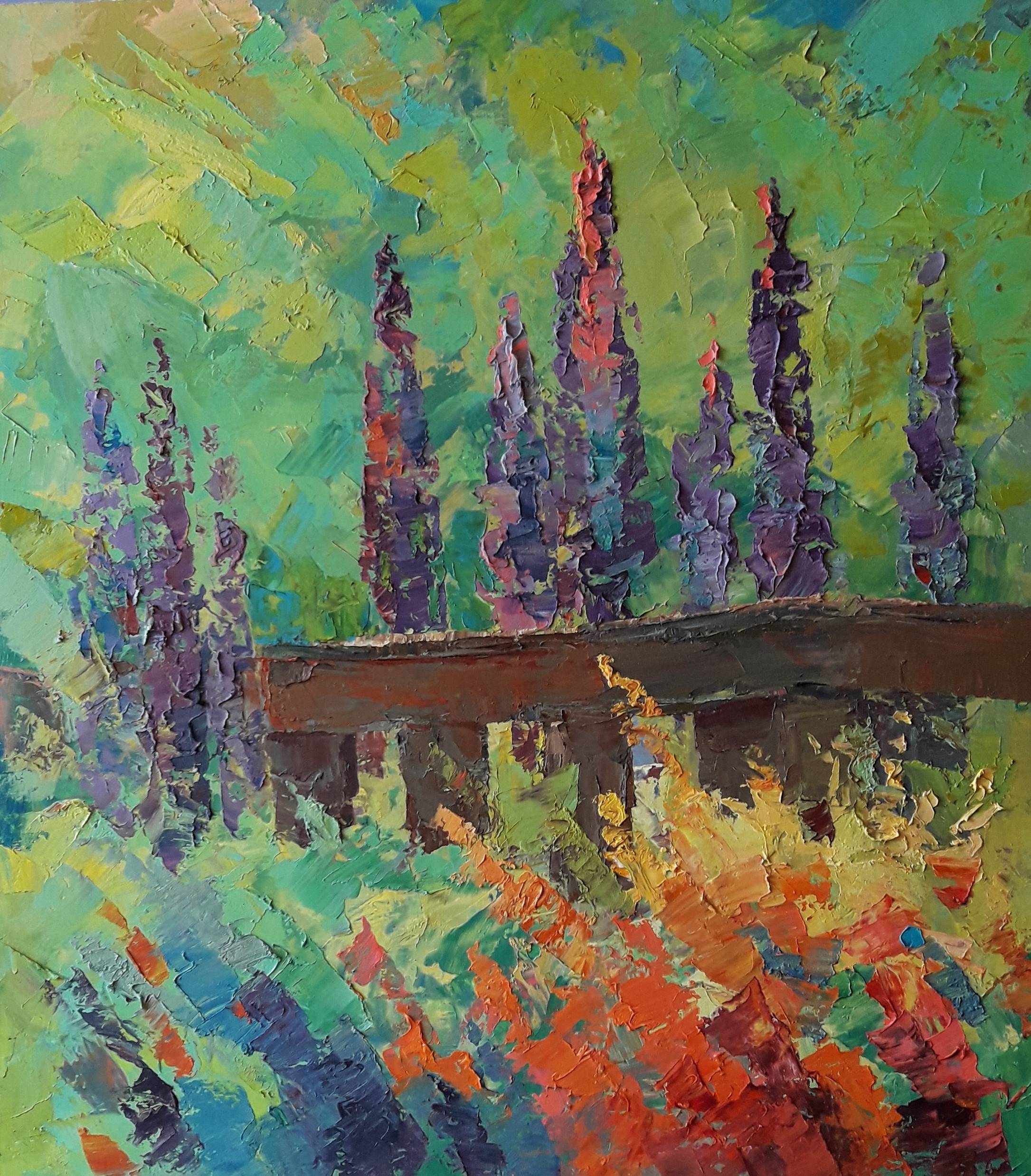 Oil painting Accolade. Ukrainian Vintage