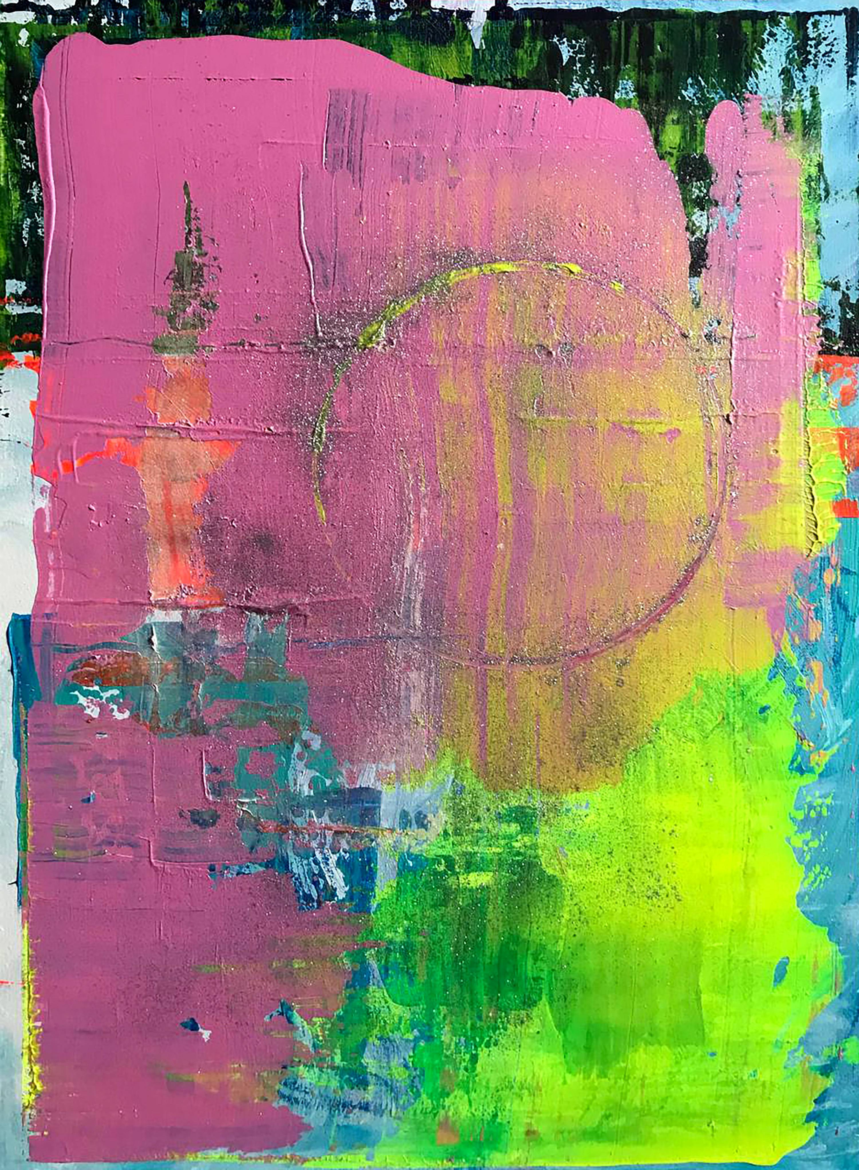 Oil painting New Moon. Olga Melezhik Ukrainian Vintage
