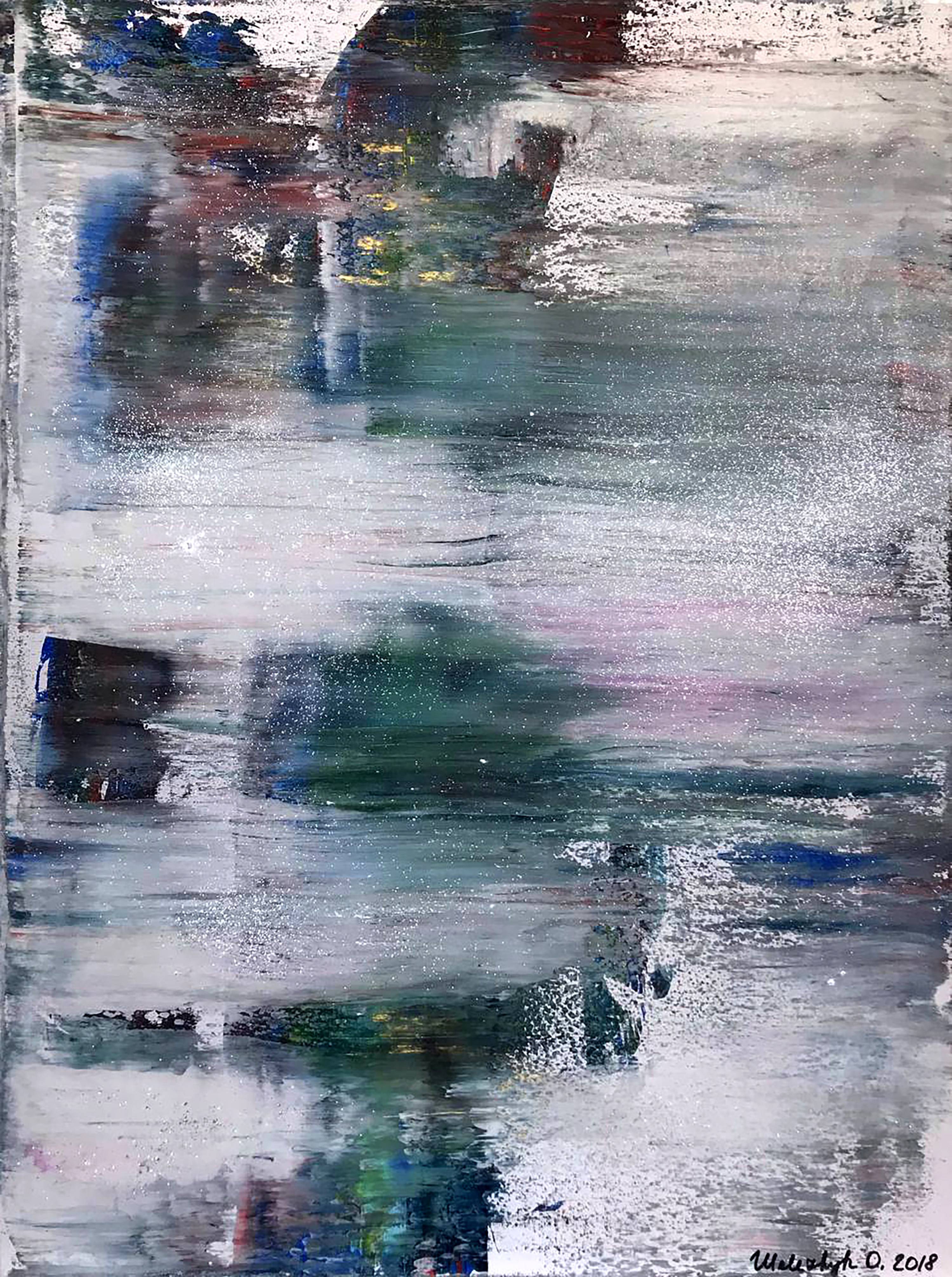 Oil painting Night Coolness. Olga Melezhik Ukrainian Vintage