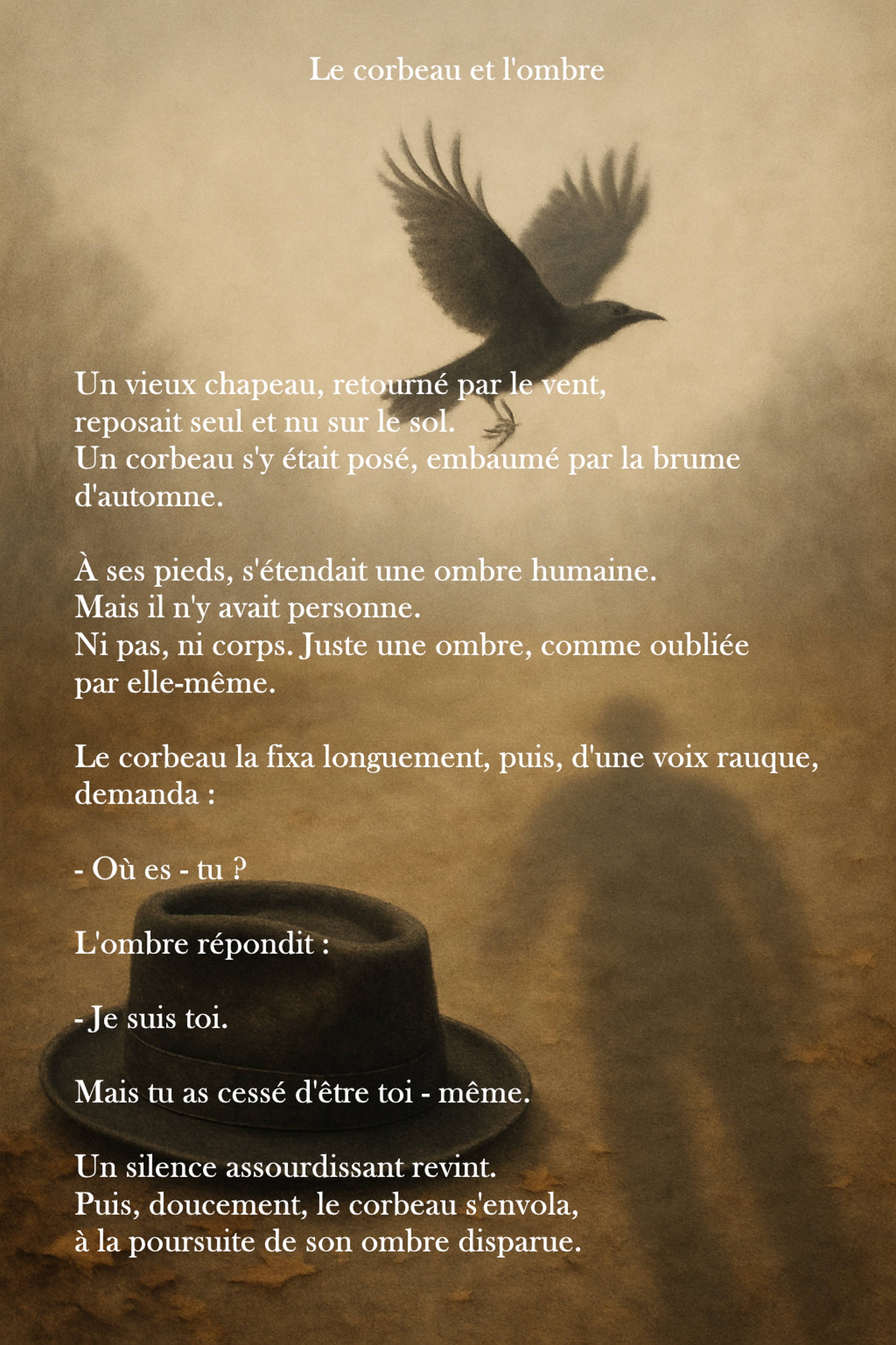Le corbeau et l'ombre. Jean Christophe Menay