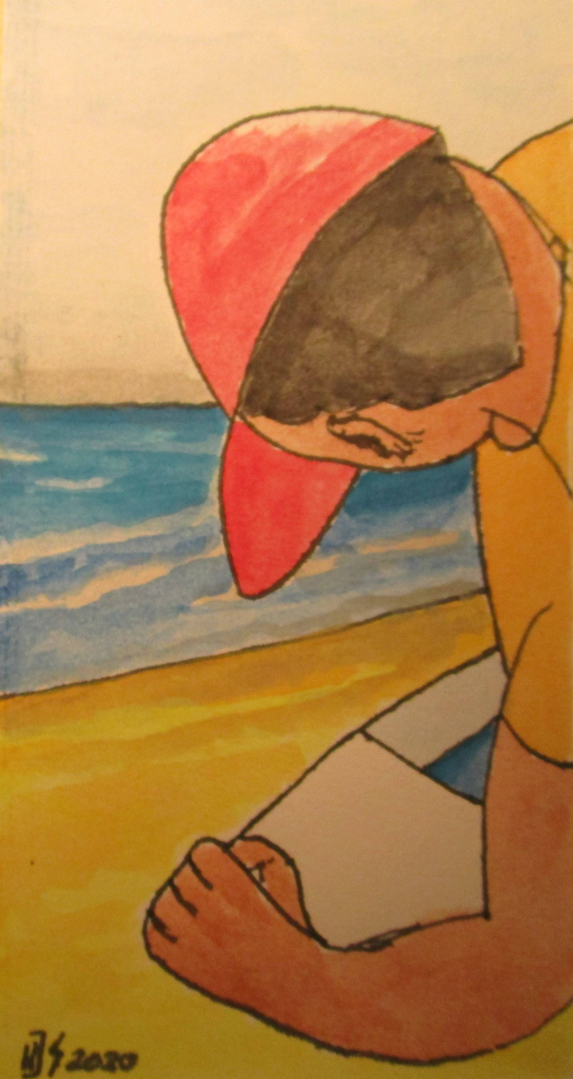 Malen am Strand. Hans-Joachim Salchow