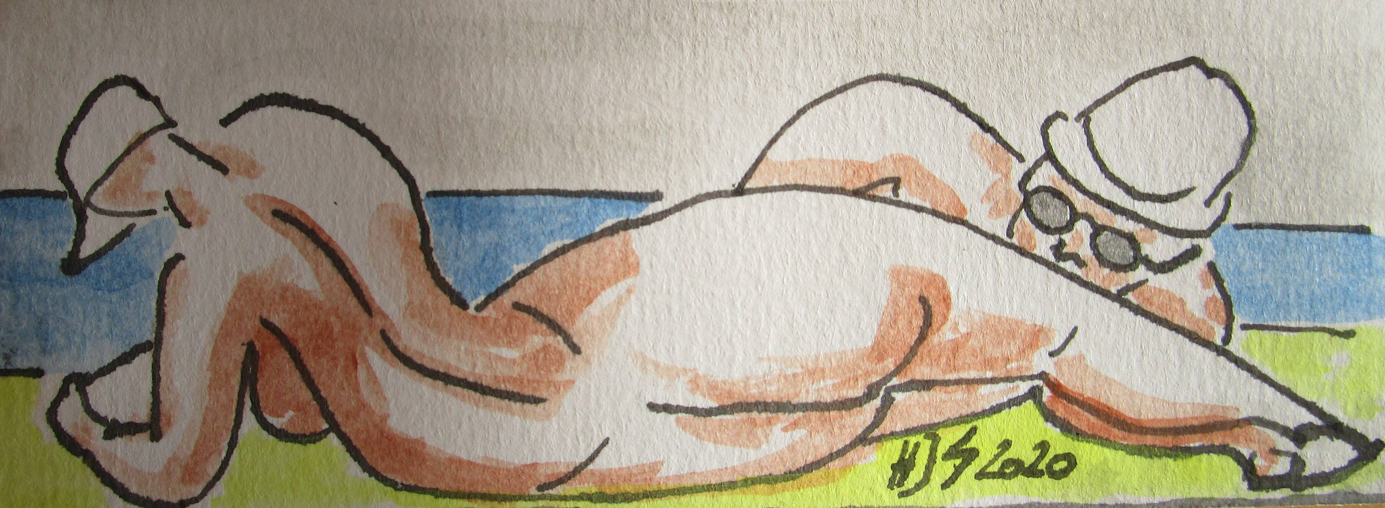 Am Strand lesen. Hans-Joachim Salchow