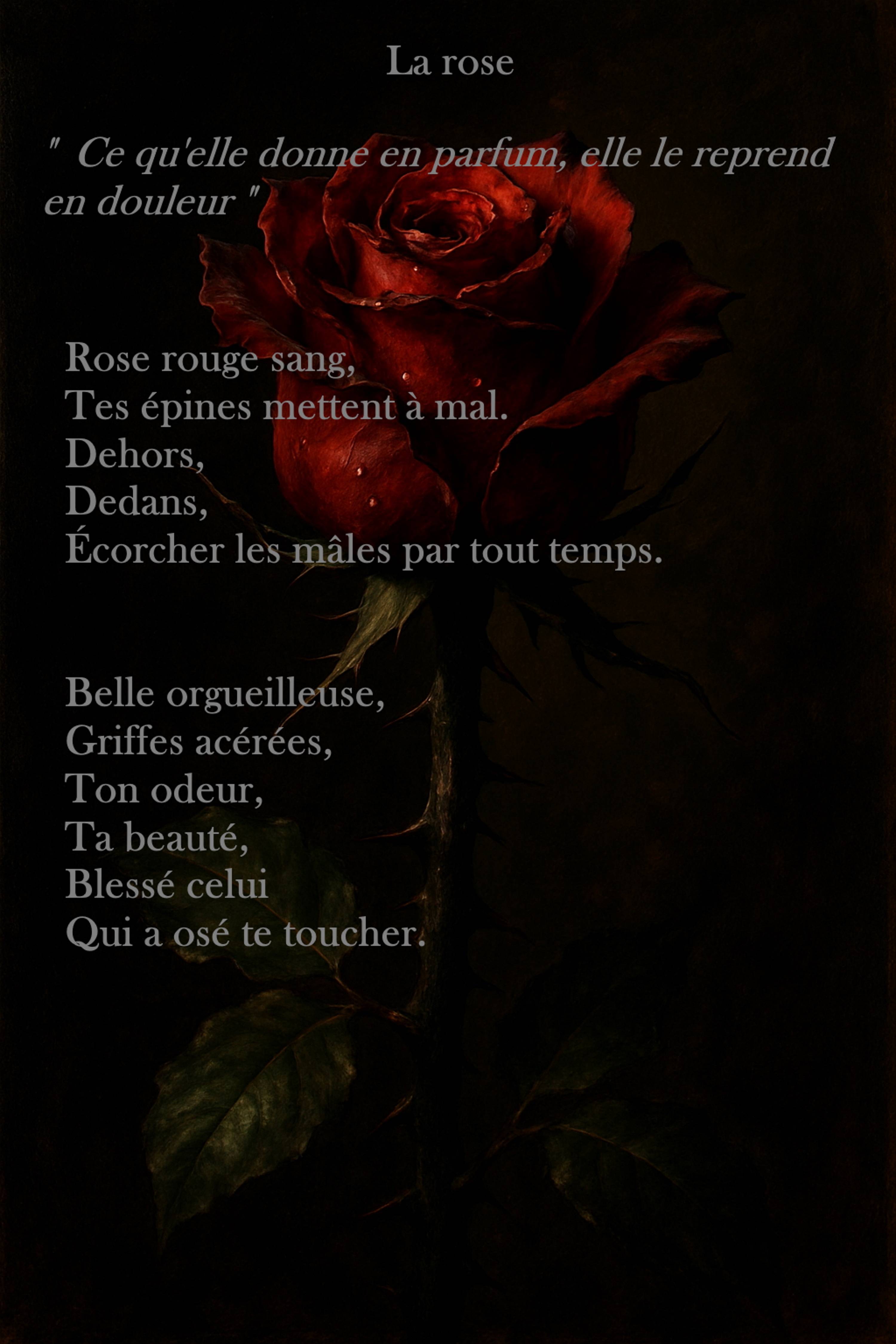 La rose. Jean Christophe Menay