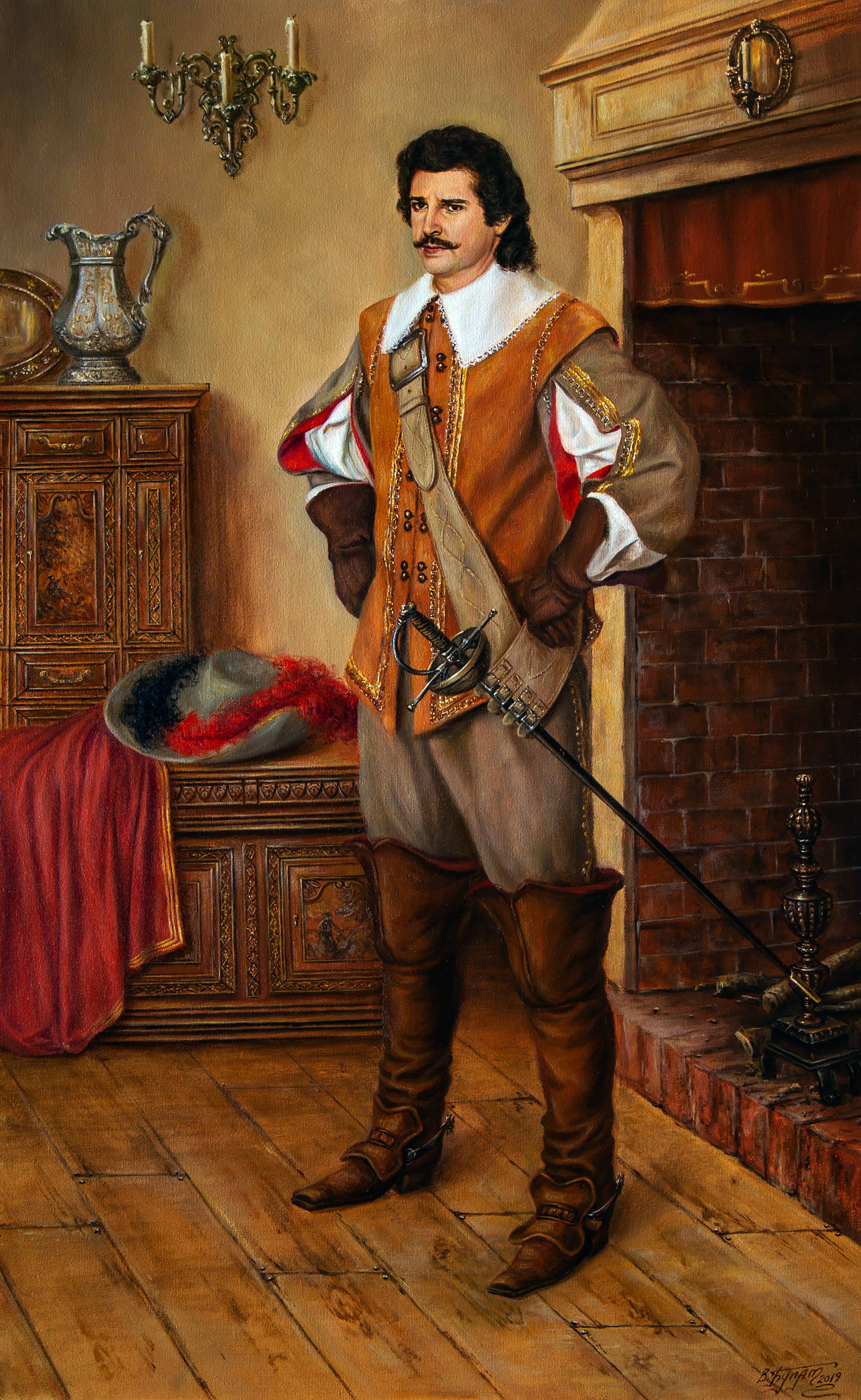 Oil painting «i Will Carry Out My Plan» - Based on A. Dumas's «The Three Muskete. Ukrainian Vintage