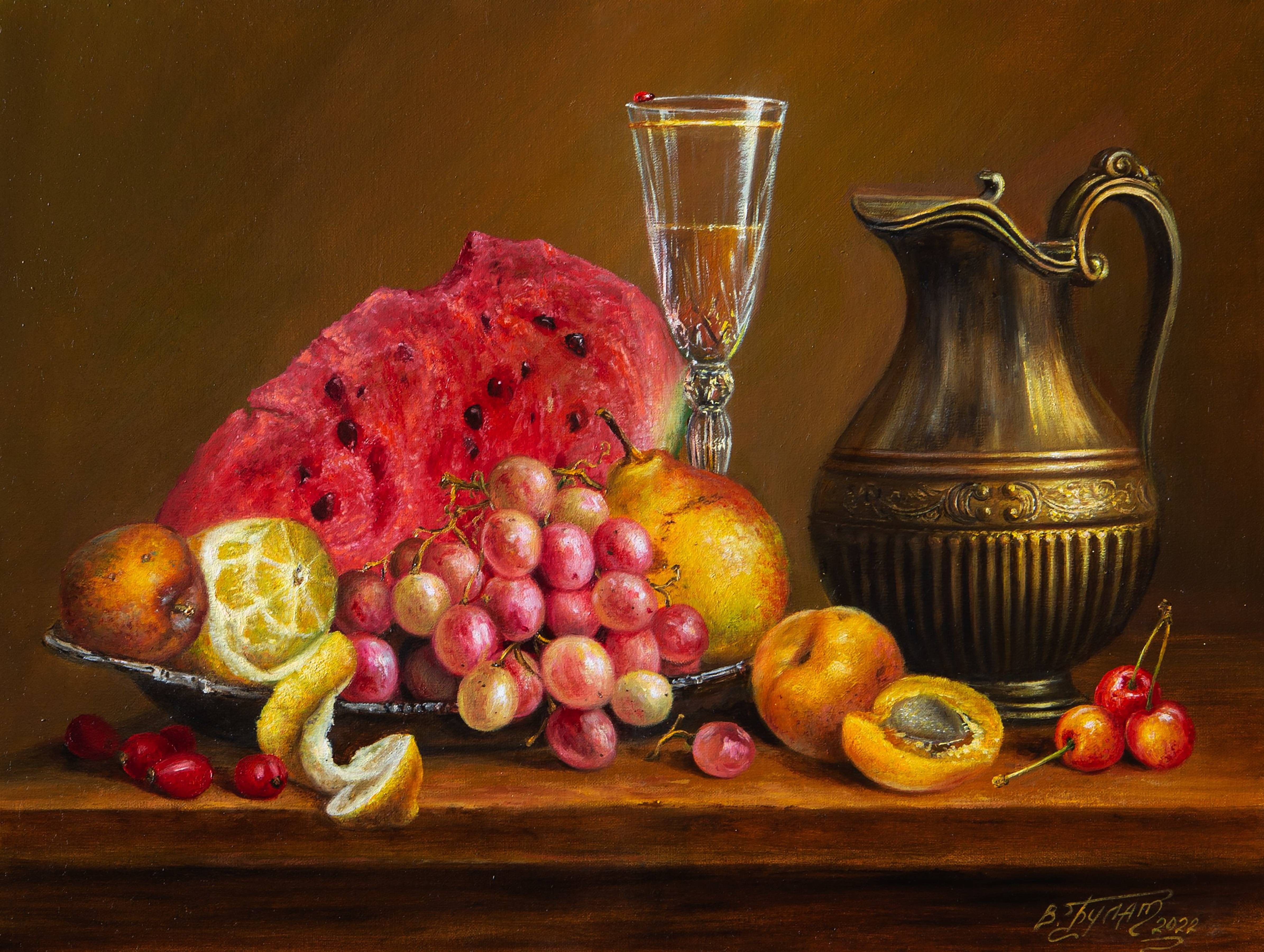 Oil painting Golden Time. 
