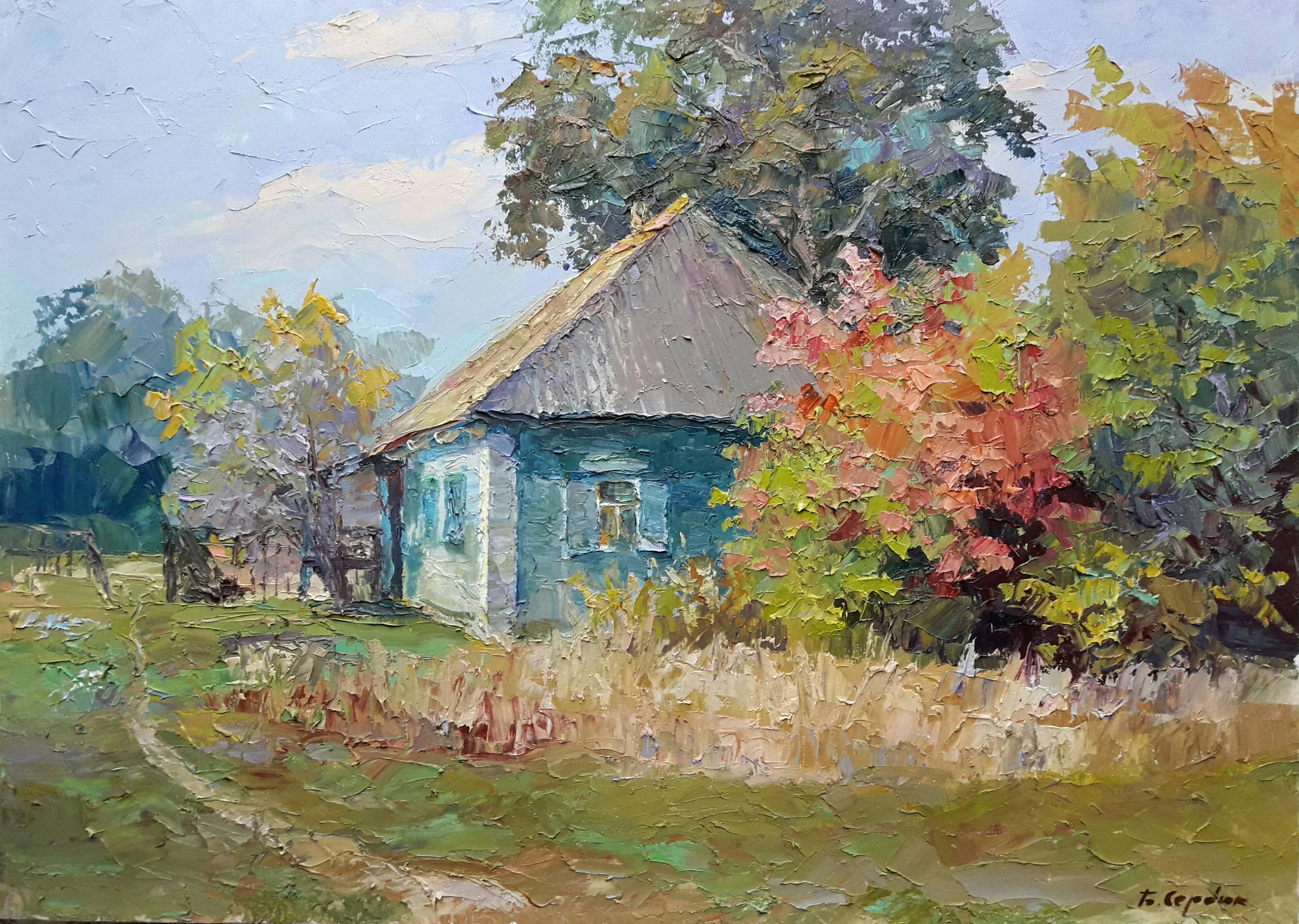 Oil painting Native Home. 