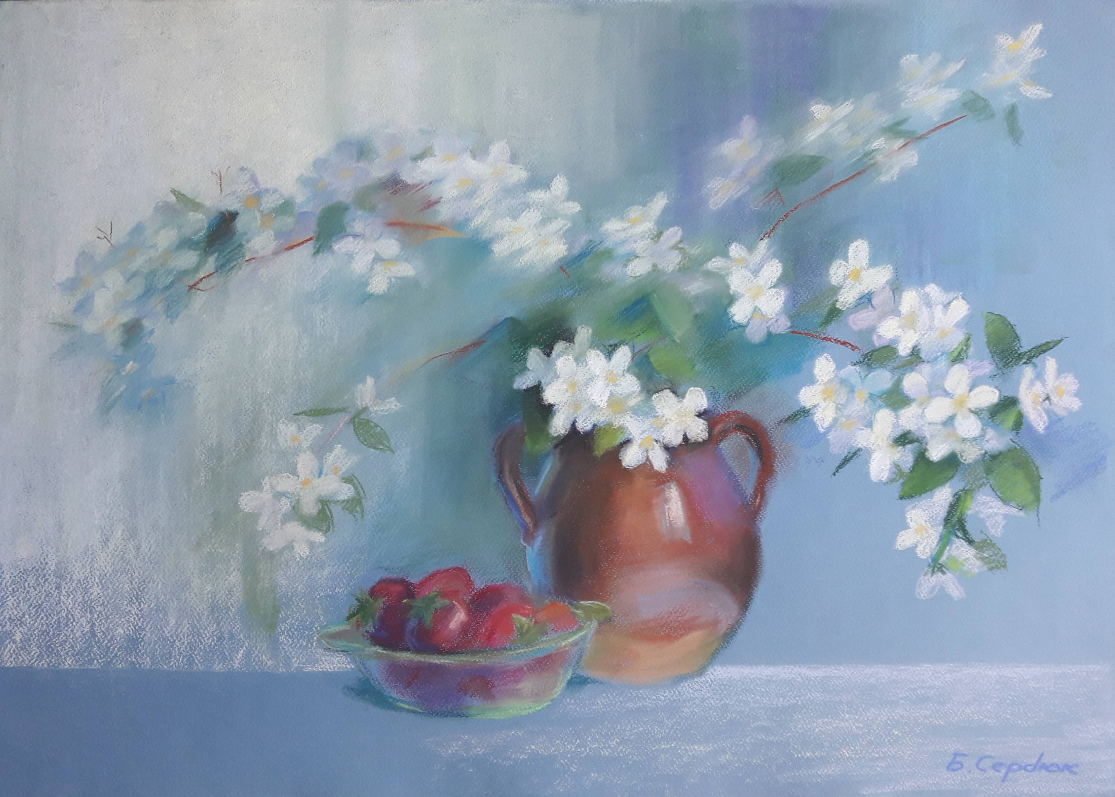 Oil painting Jasmine. 