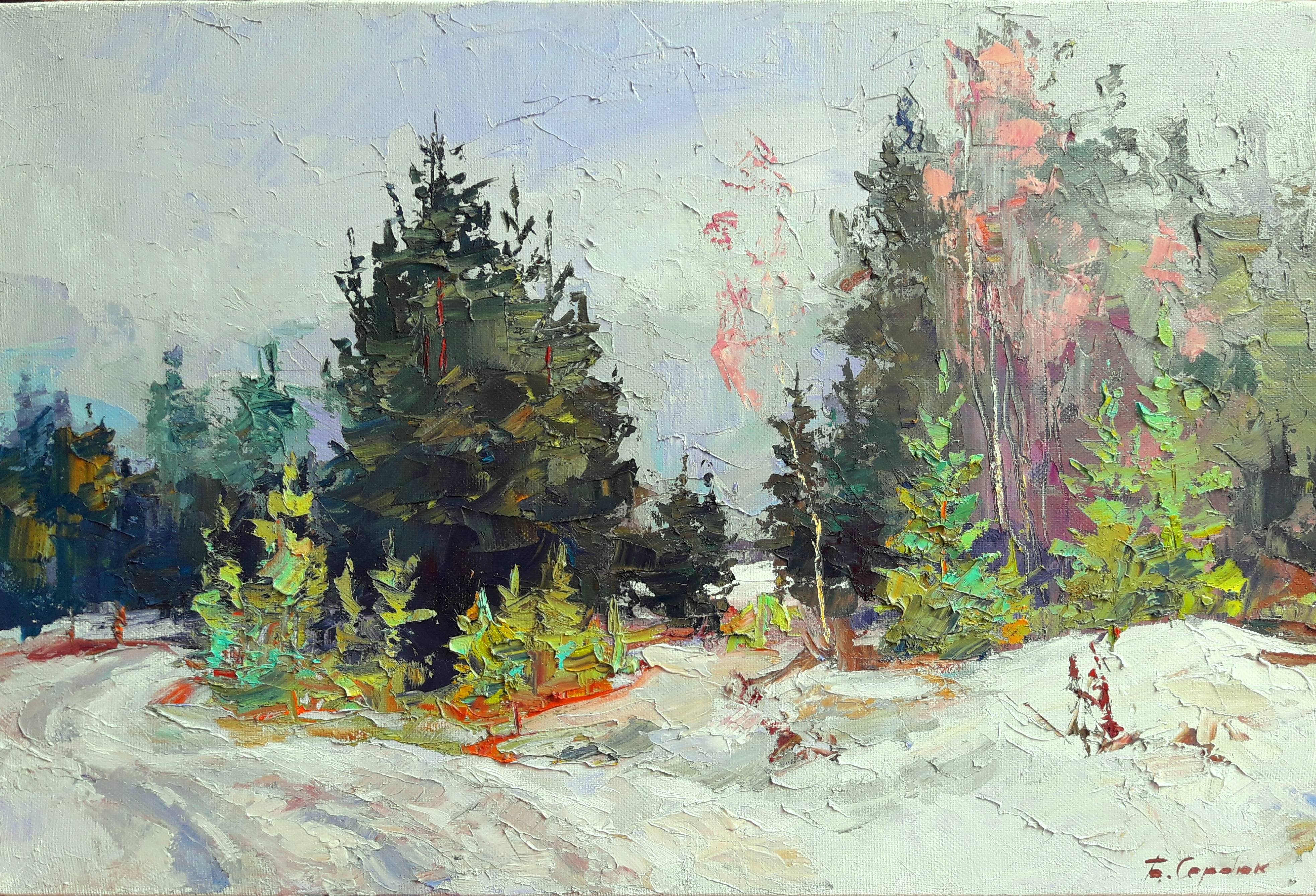 Oil painting Getting Dark. 