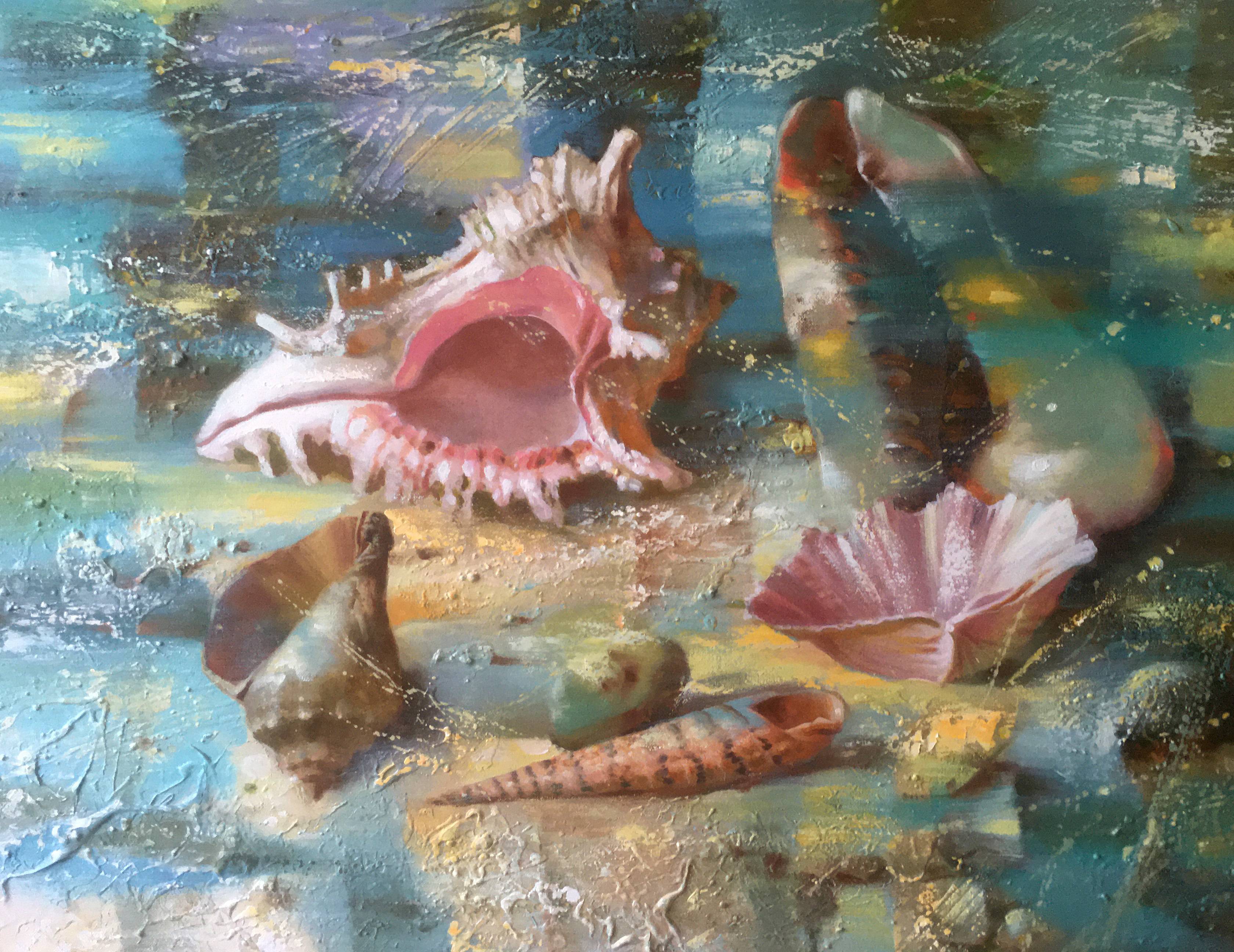 Oil painting Seaside. 