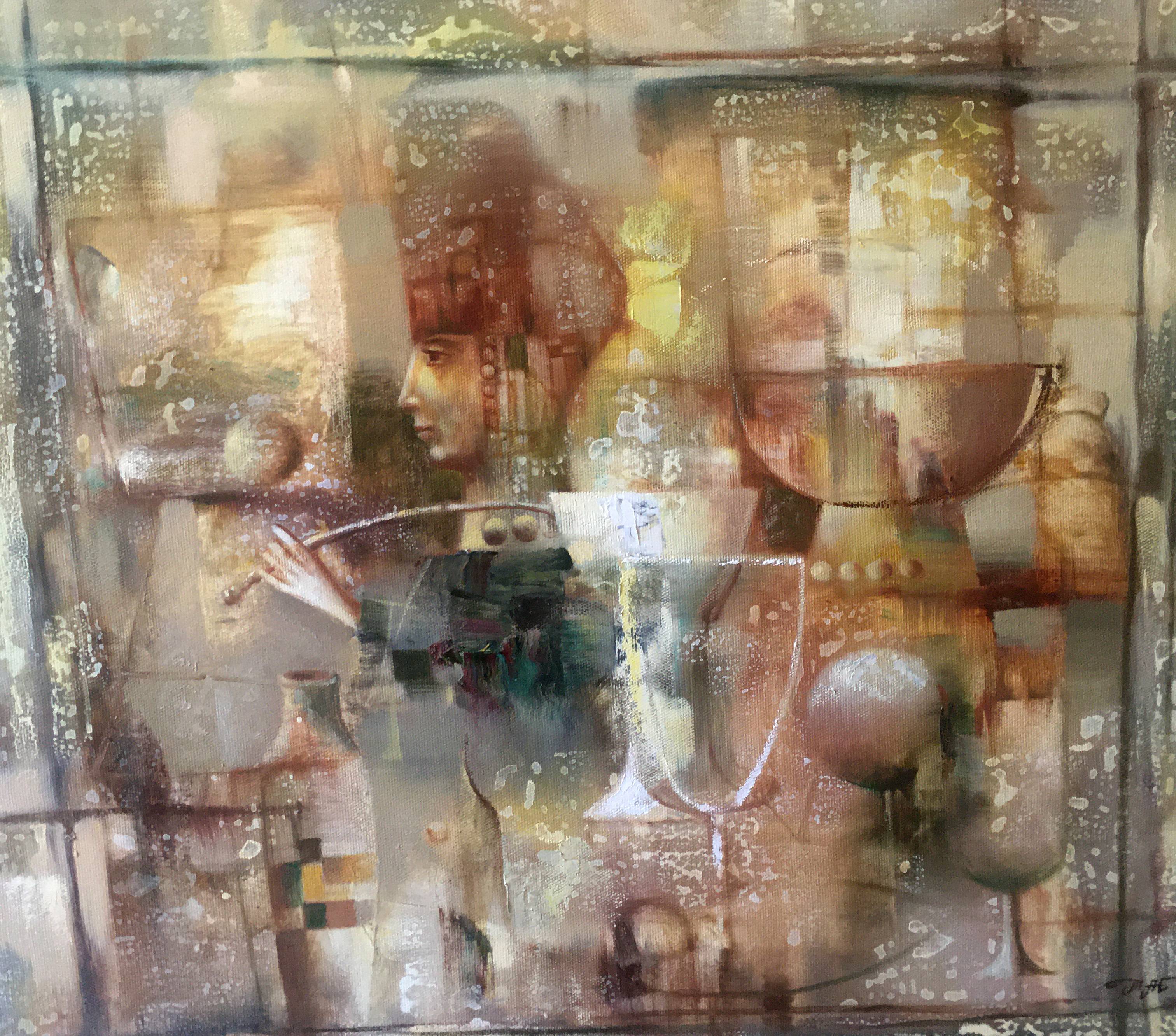 Oil painting Still Life. 
