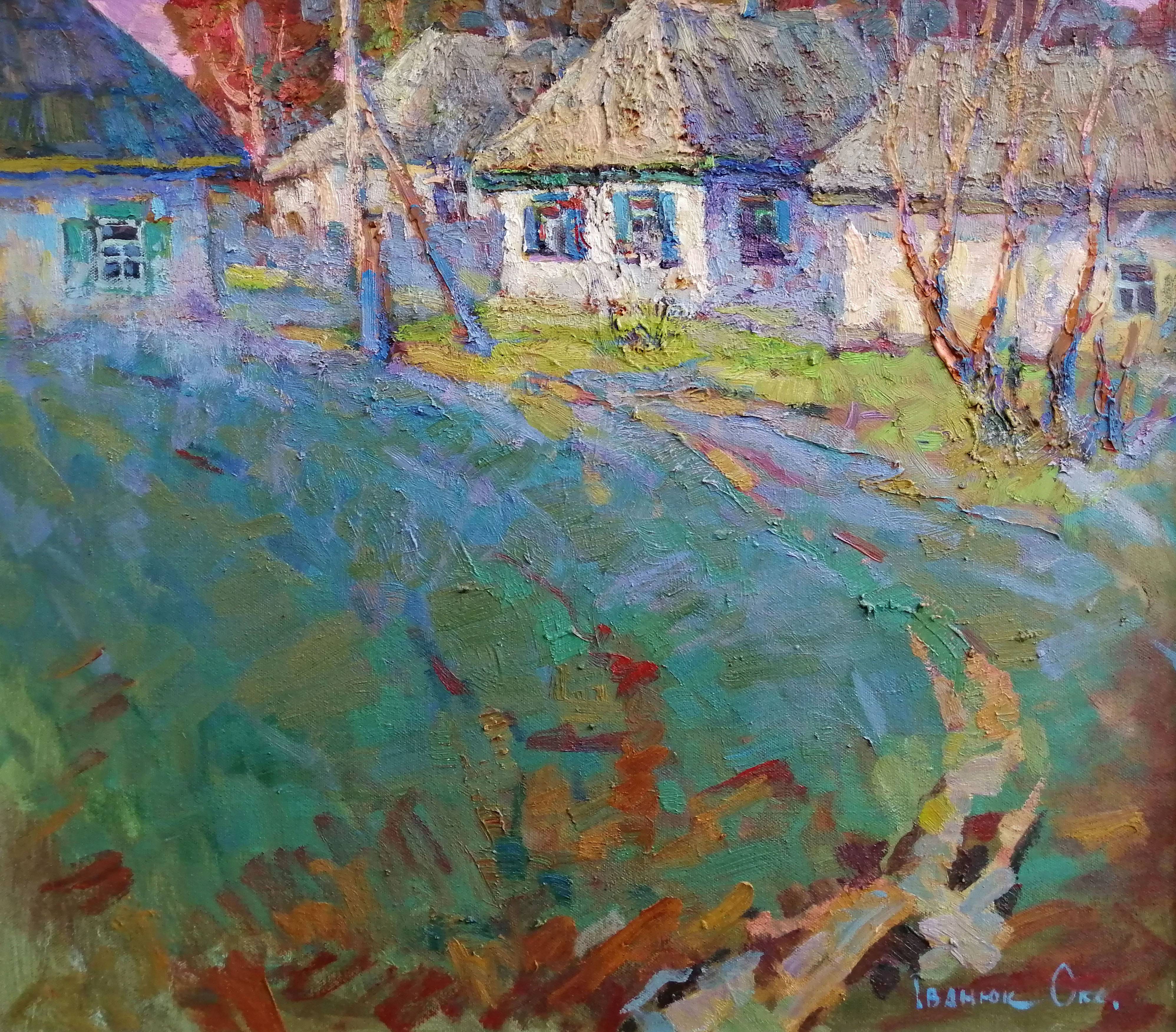 Oil painting Warm Summer Day. 