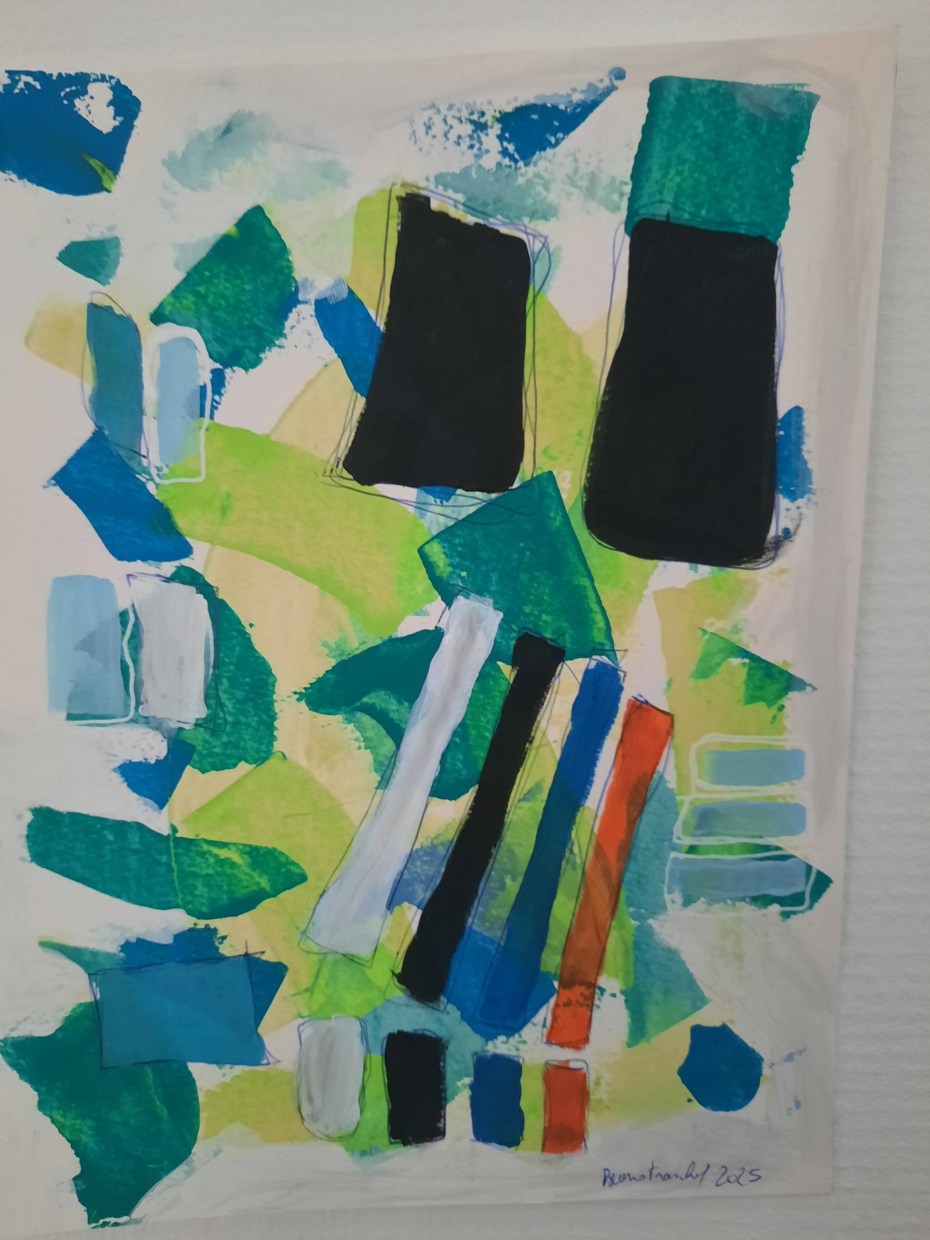 2025 Serie # 01 acrylique sur papier 300g. Bruno Tranchard