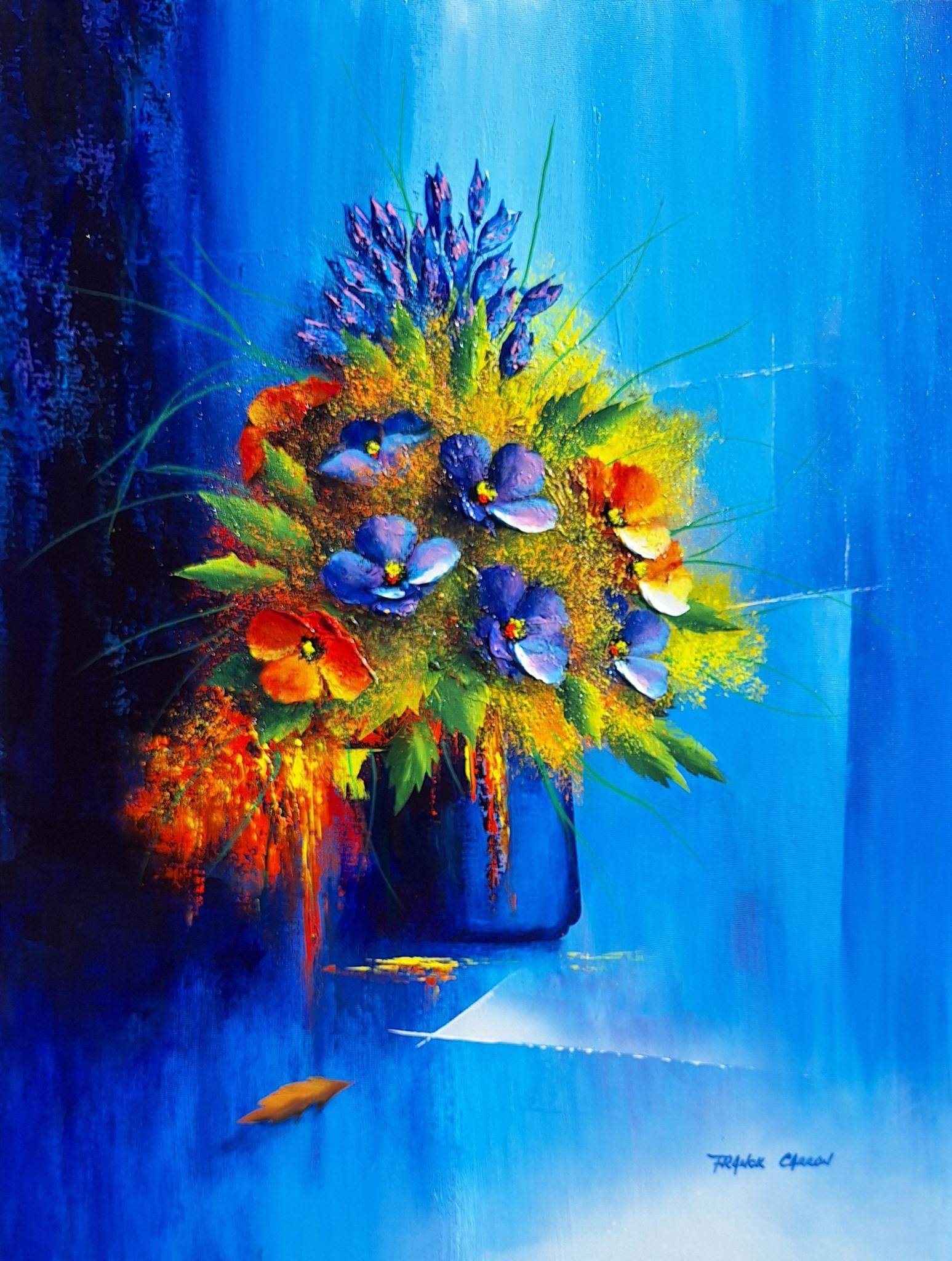 Bouquet bleu. 