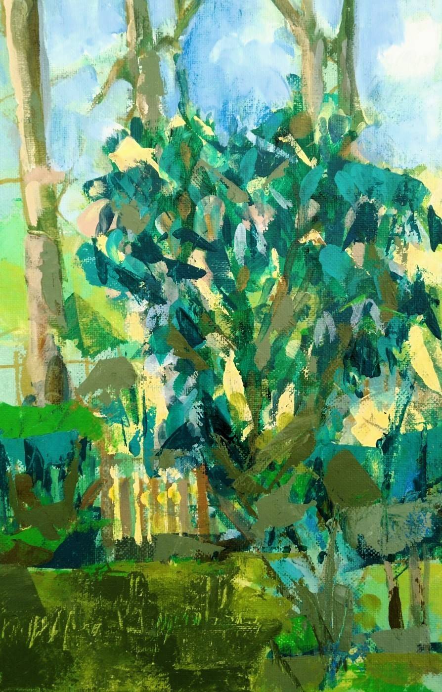 Barrière vers le parc. Gérard Valluet