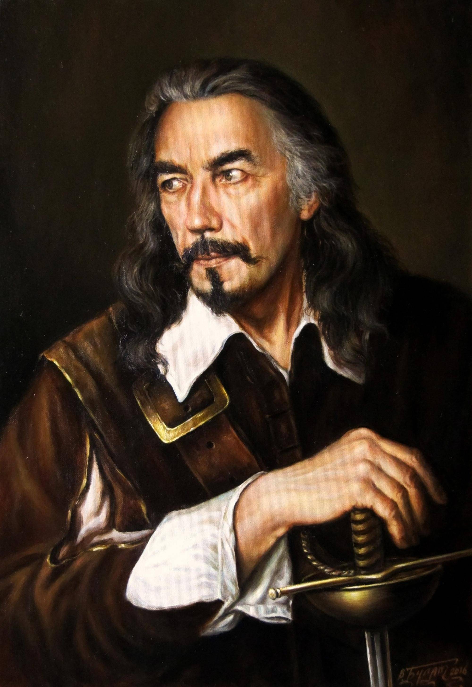 Oil painting Self-portrait. Ukrainian Vintage