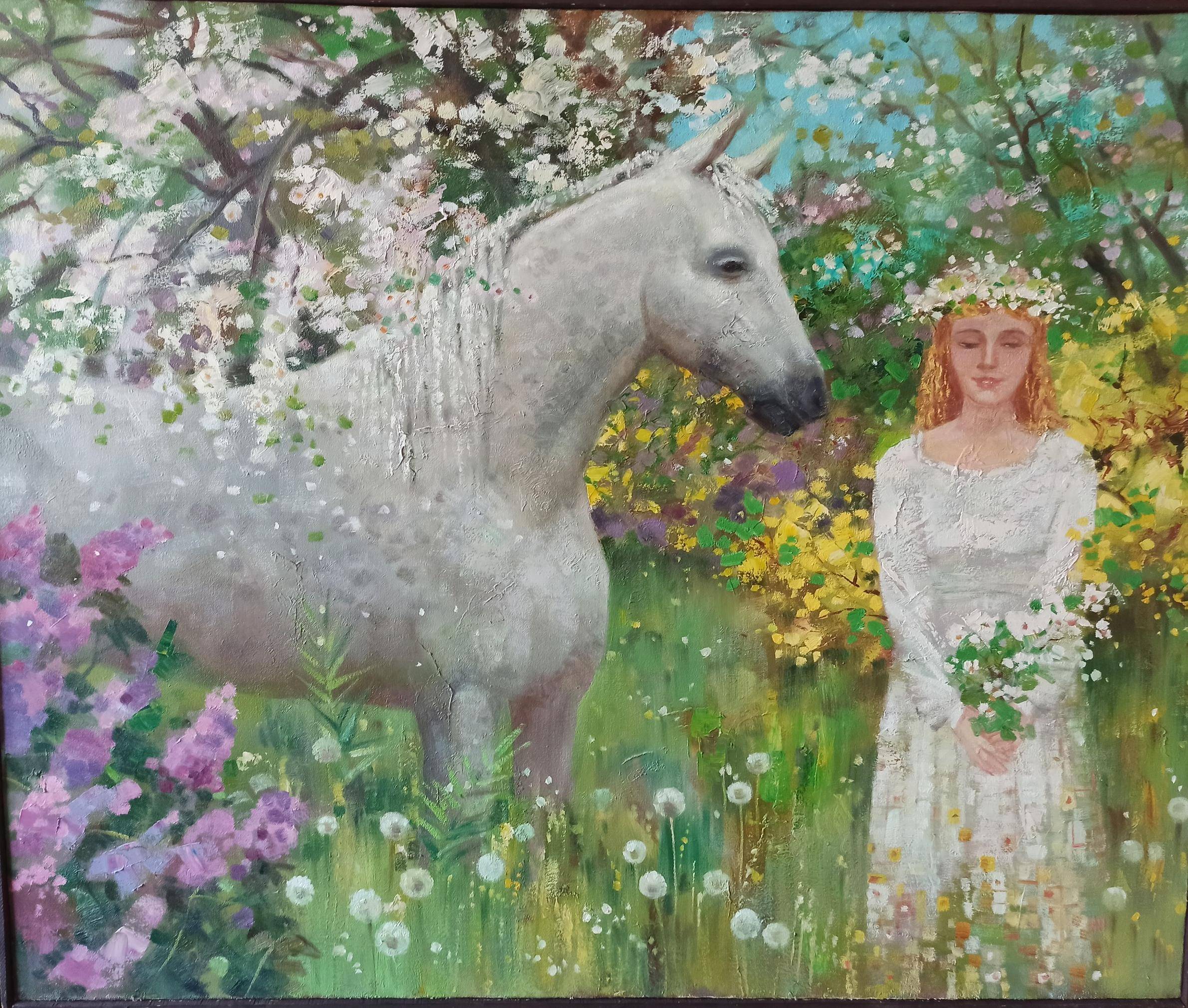 Oil painting Spring. 