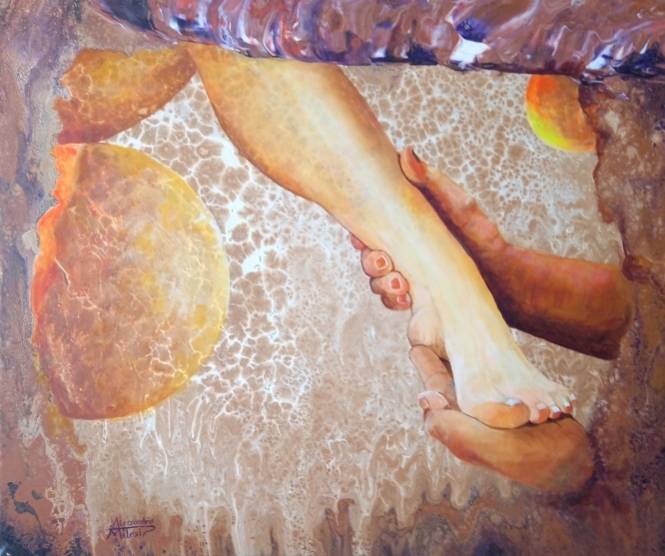 Deux Lunes Un Pied. Alexandre Milesi