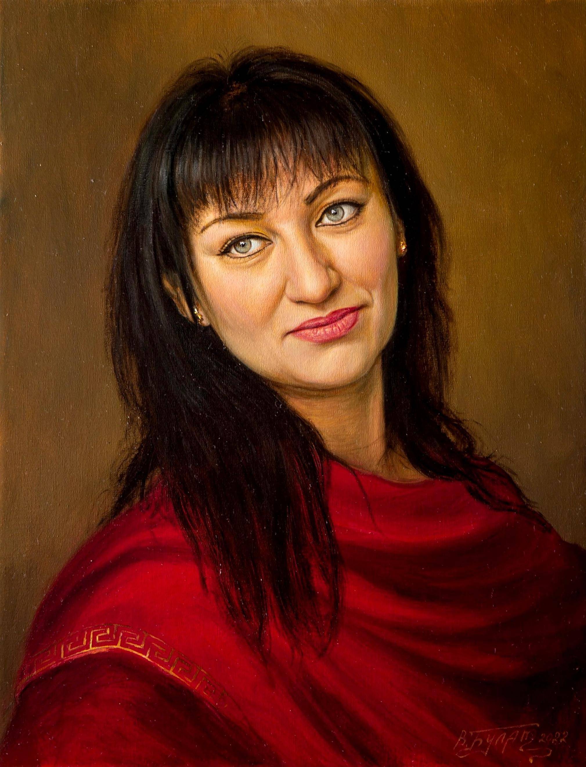Oil painting Carol. Ukrainian Vintage
