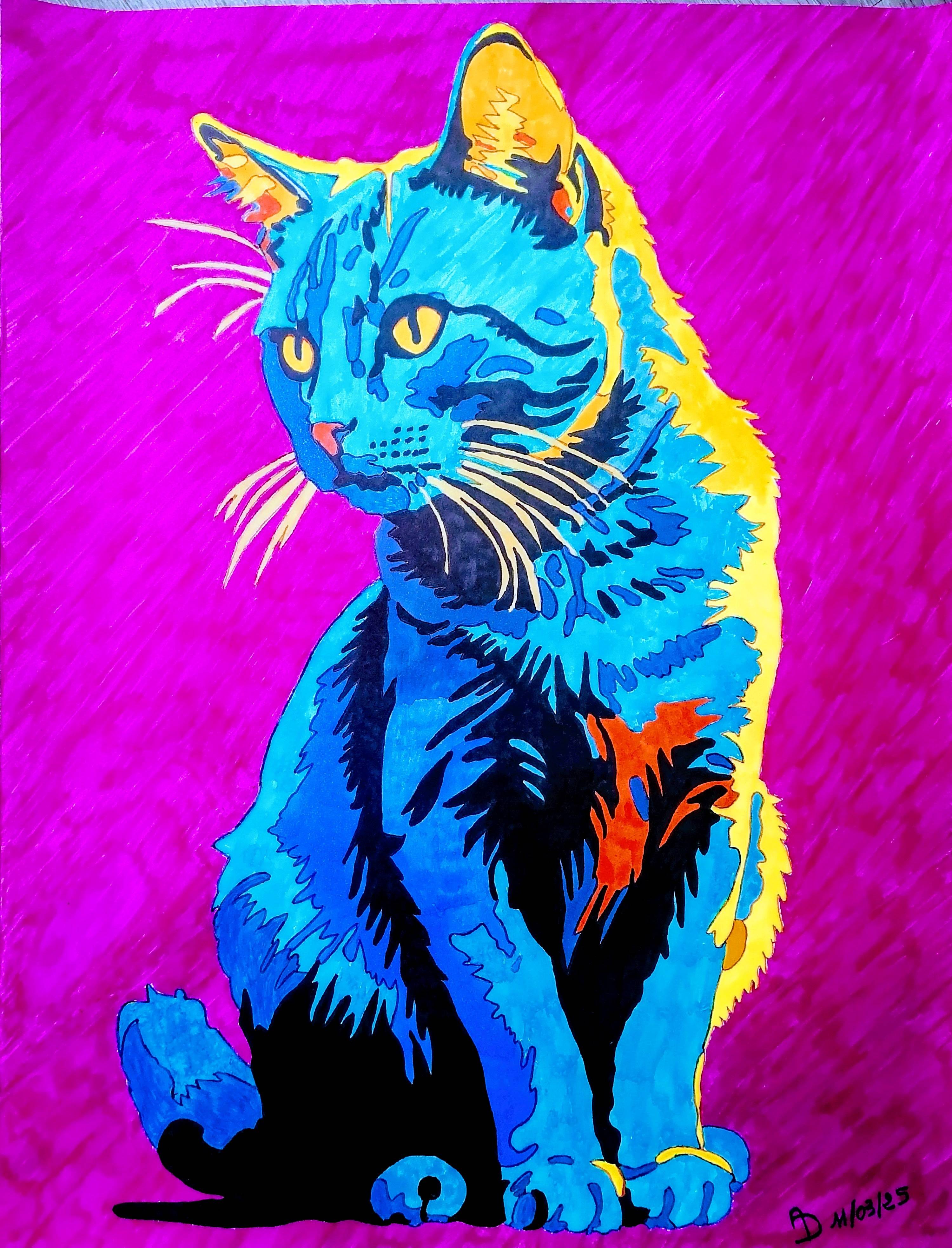 Chat bleu. 