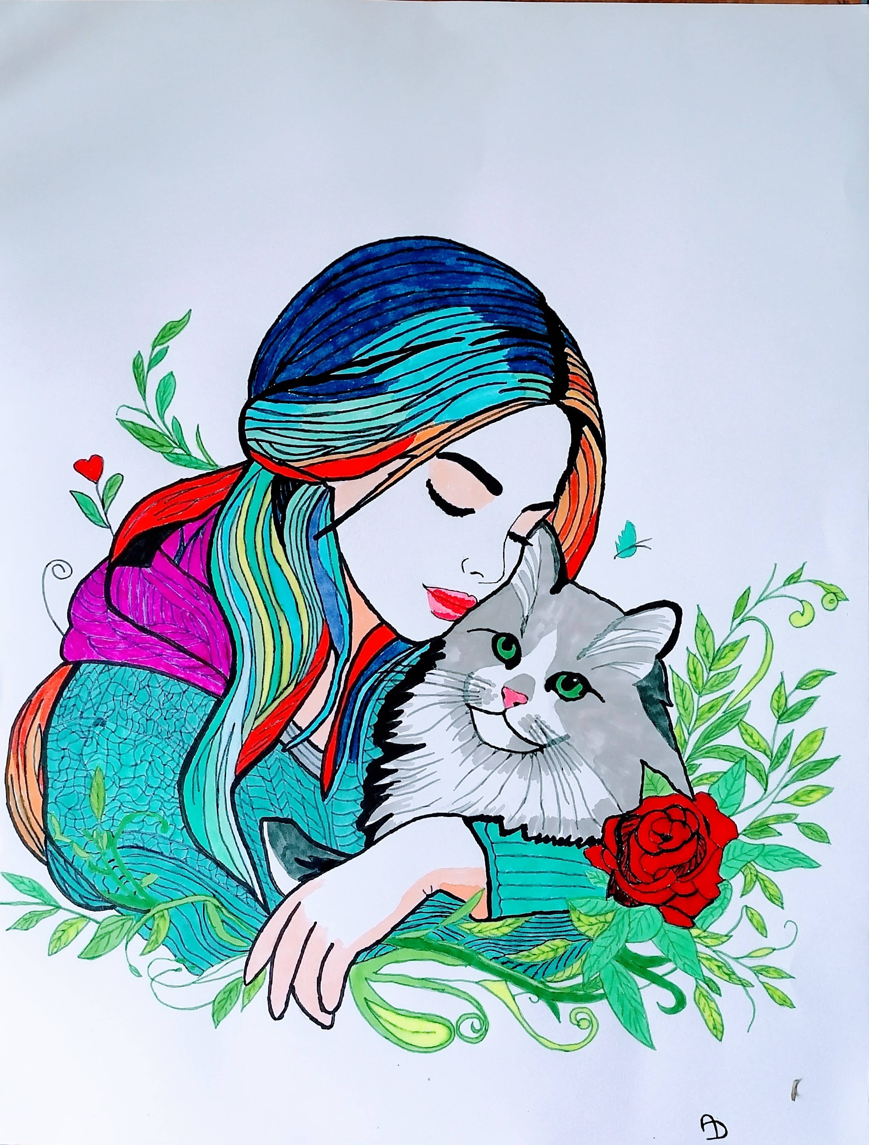 Un amour de chat. Dco La Fée Castalia