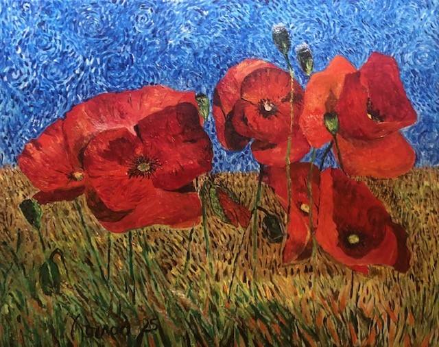 «Sept coquelicots», 2025. 