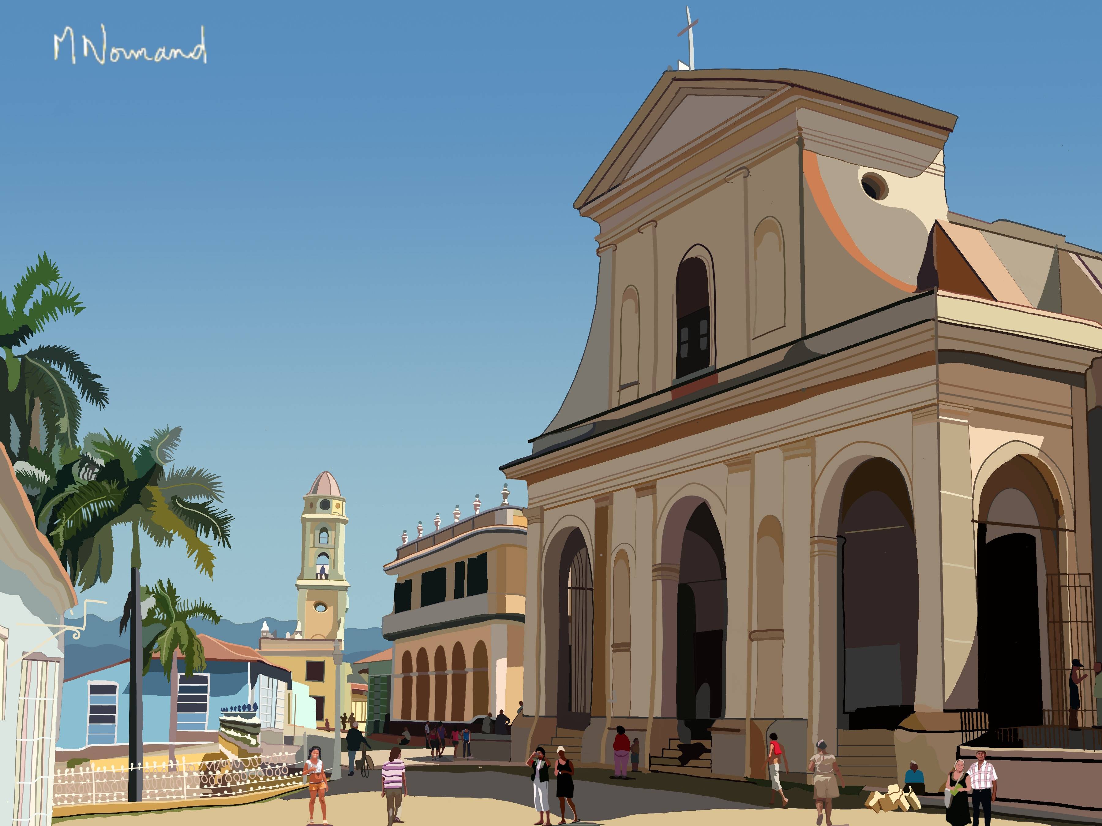 2025-07-18 Cuba-Trinidad Centre-Ville Place Mayor Eglise Paroissiale. Michel Normand