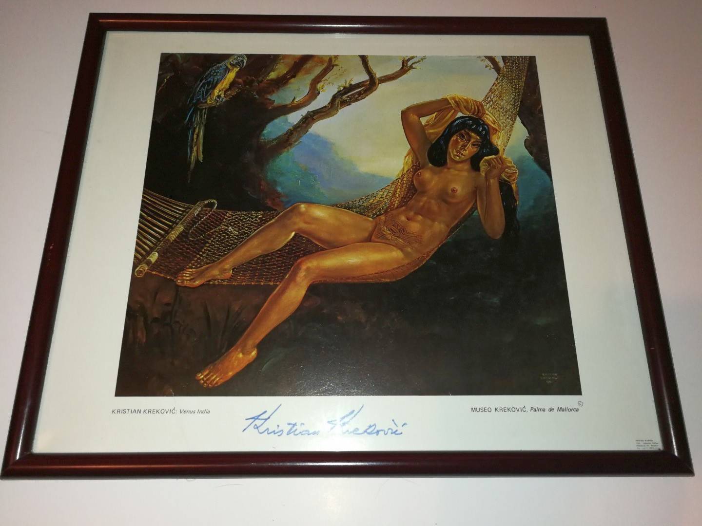 Lithographie Vintage «Venus India». Steve Deleris