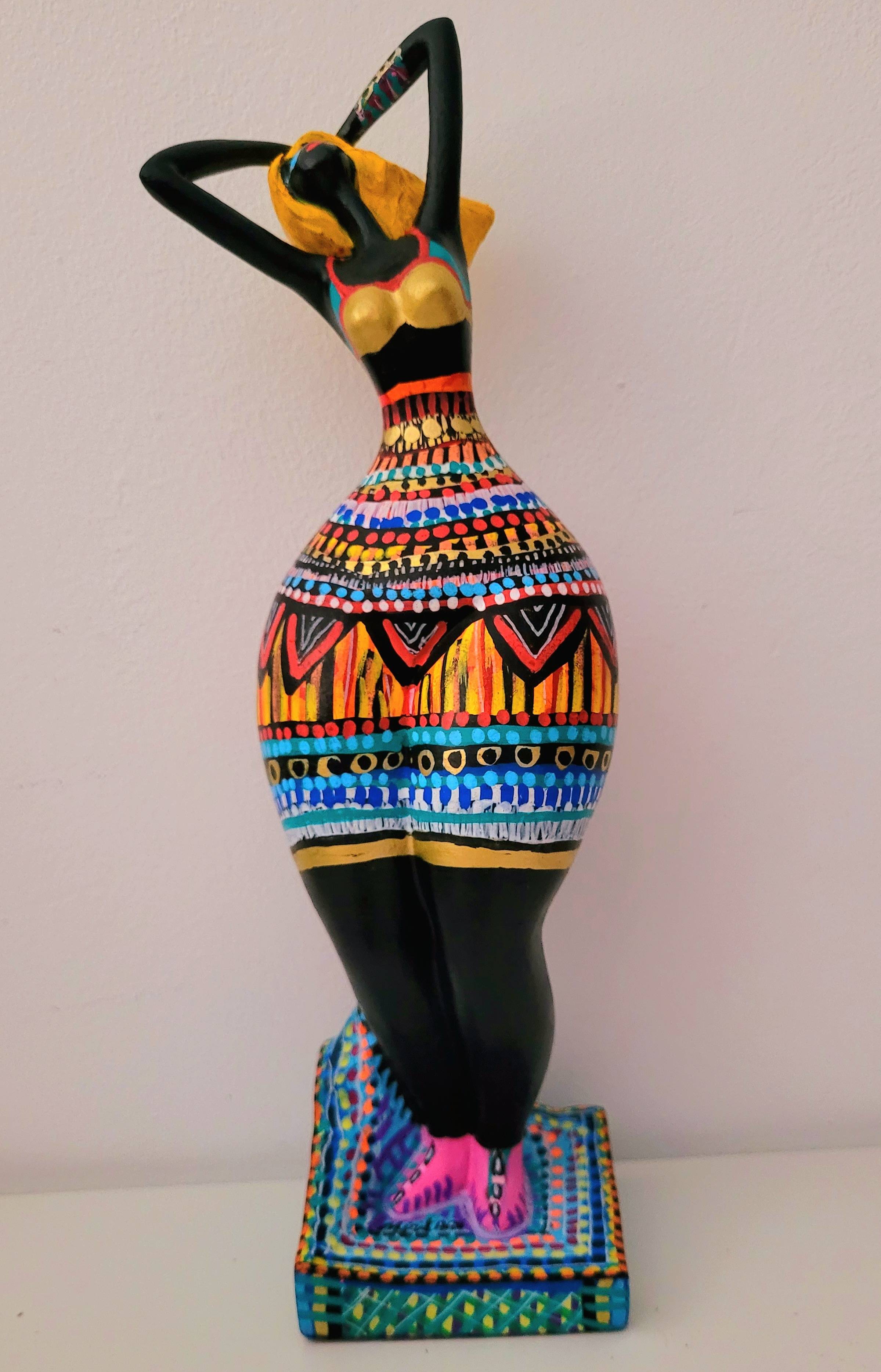 Sculpture acrylic painted. 