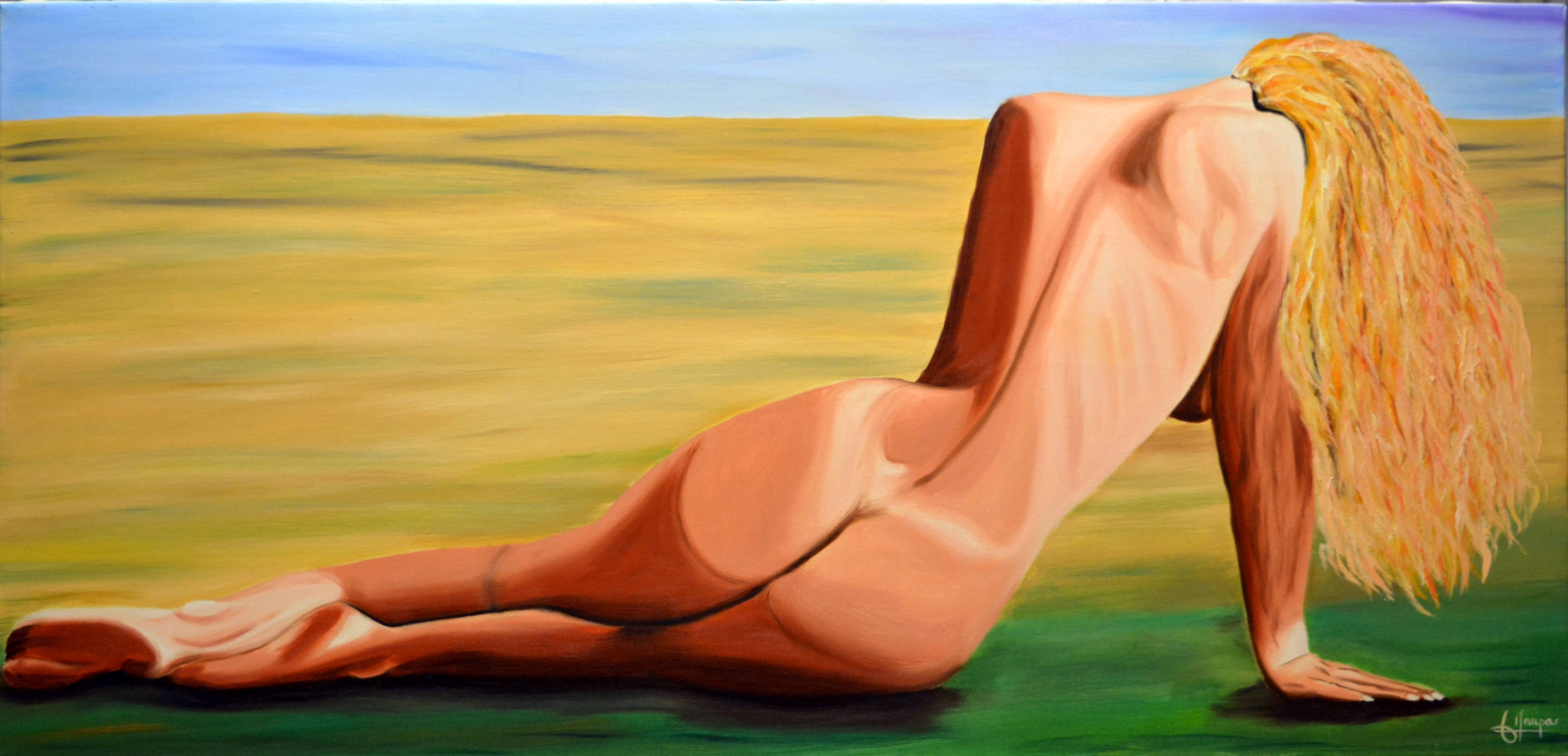 Sur la plage abandonnée. 