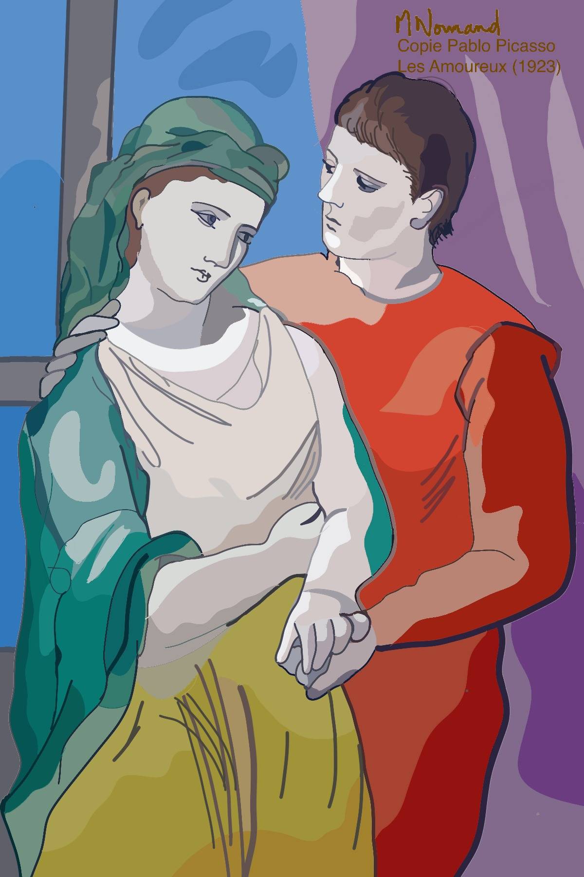 2025-08-10 Copie Picasso Les Amoureux (1923). 