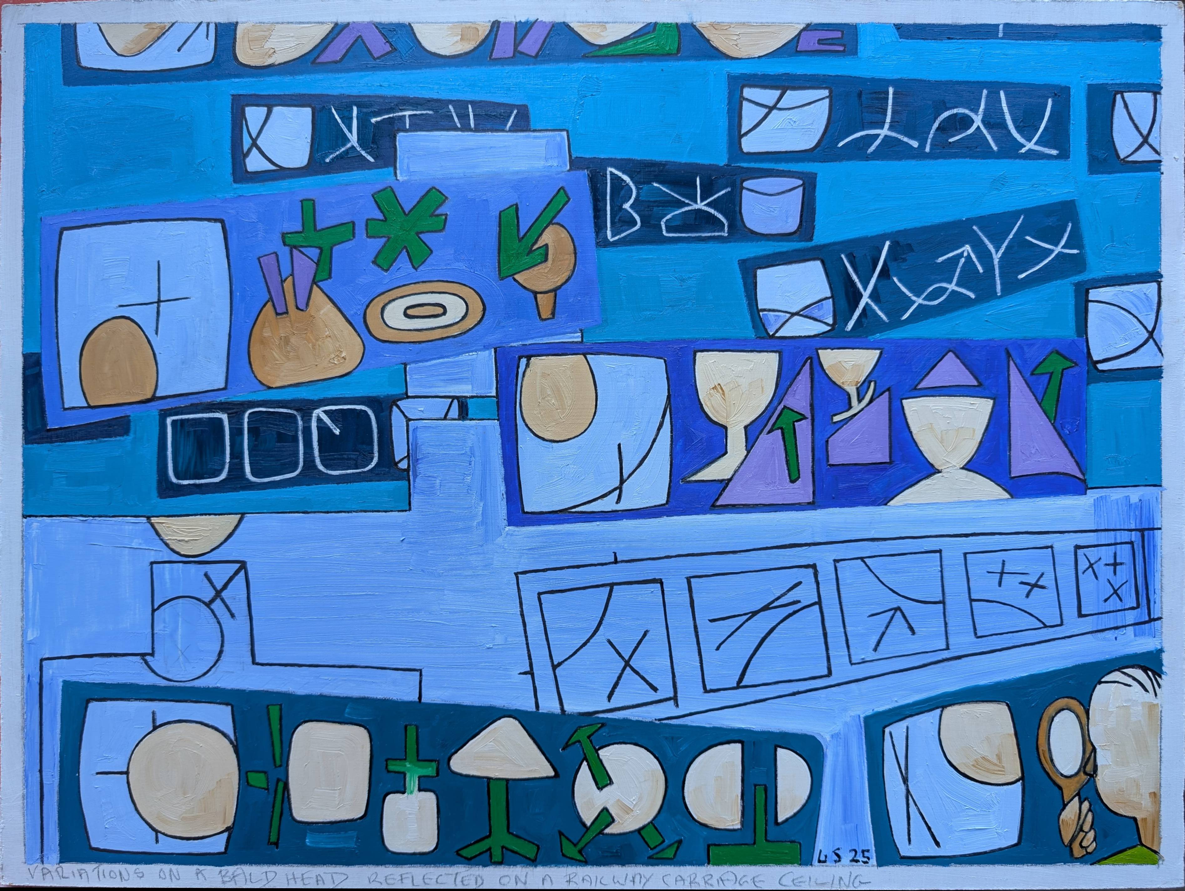 Variations On a Bald Head Reflected On a Railway Carriage Ceiling. 