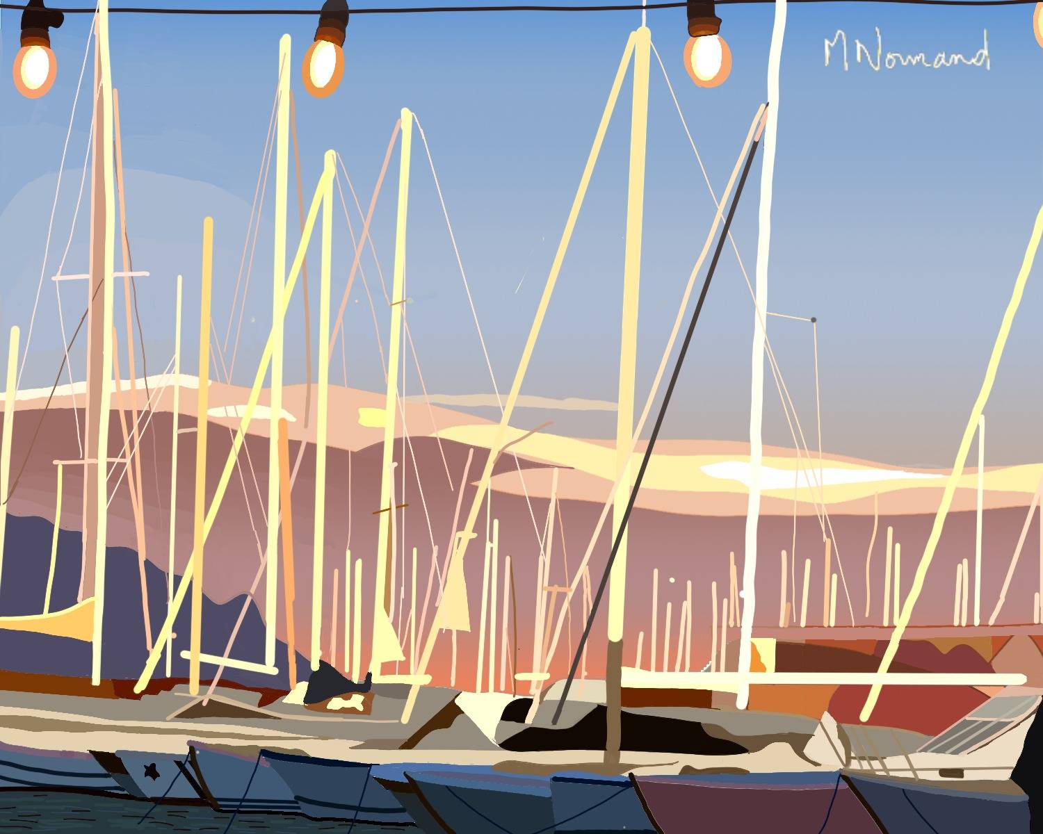 2025-08-24 Saint-Raphaël Port de Santa-Lucia Coucher de soleil. 