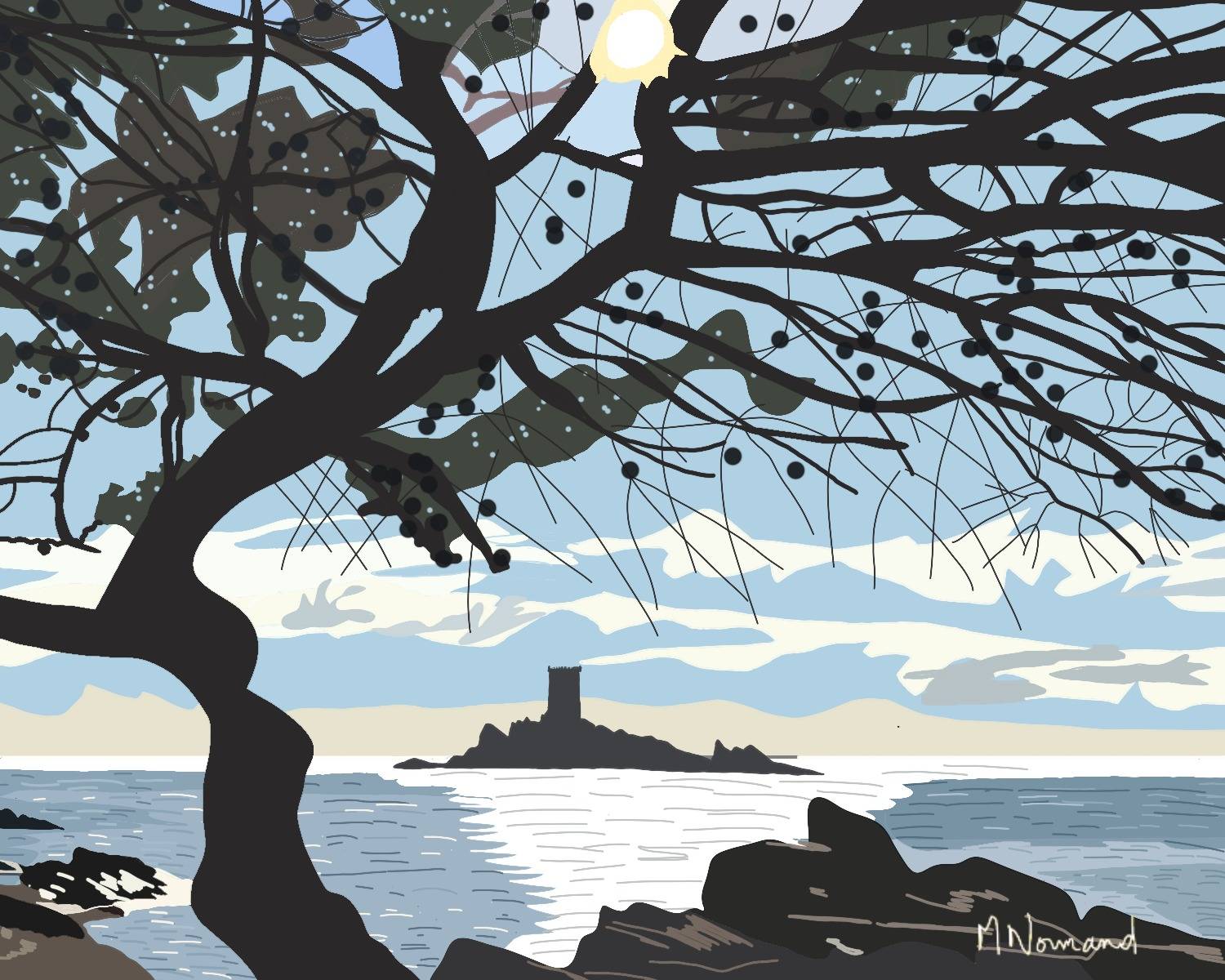 2025-08-26 Saint-Raphaël L’ile d’or au couchant. 