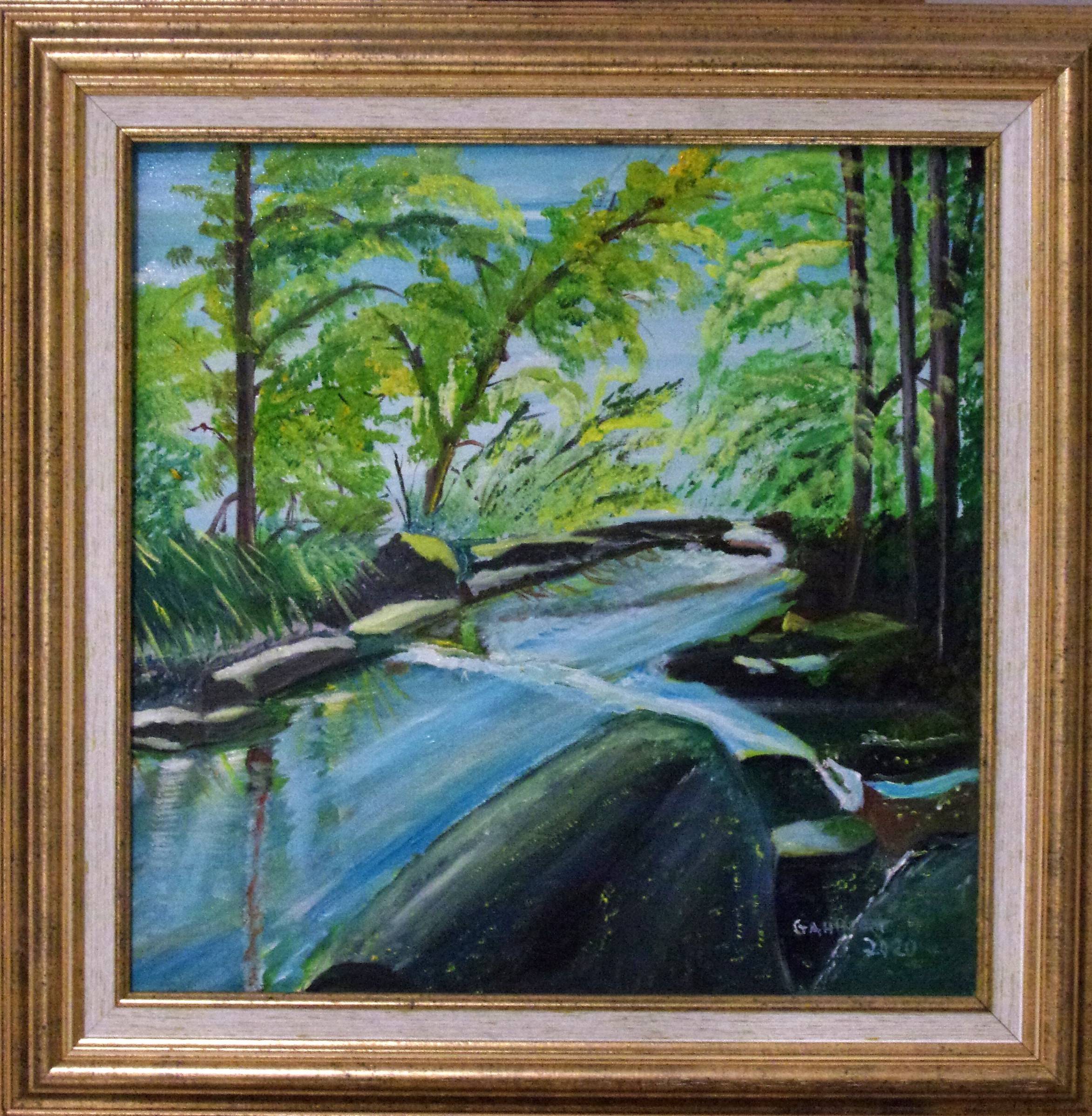 Petit ruisseau qui coule dans la forèt. 