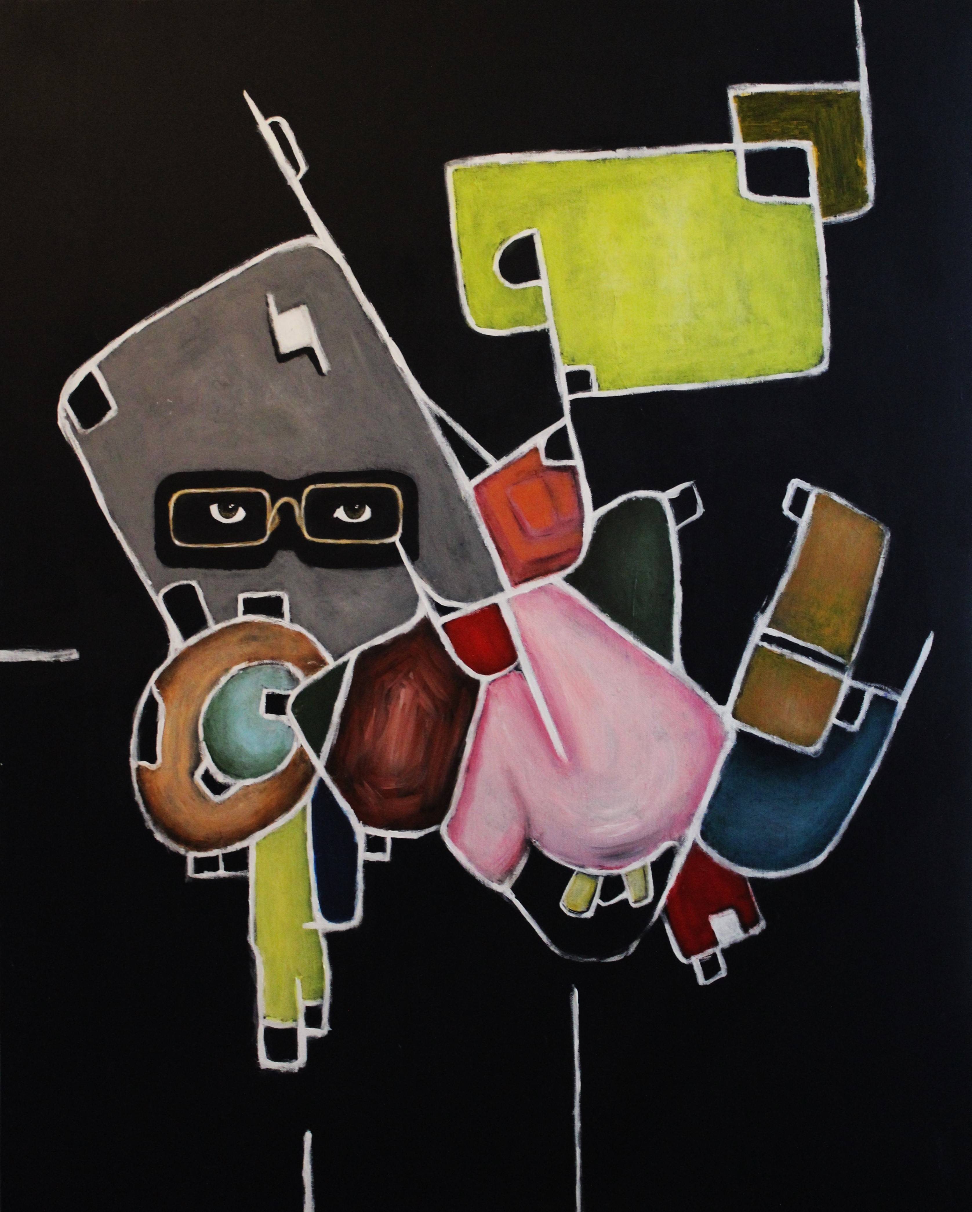 N°73 (acrylique sur toile 92cm X 73cm). 
