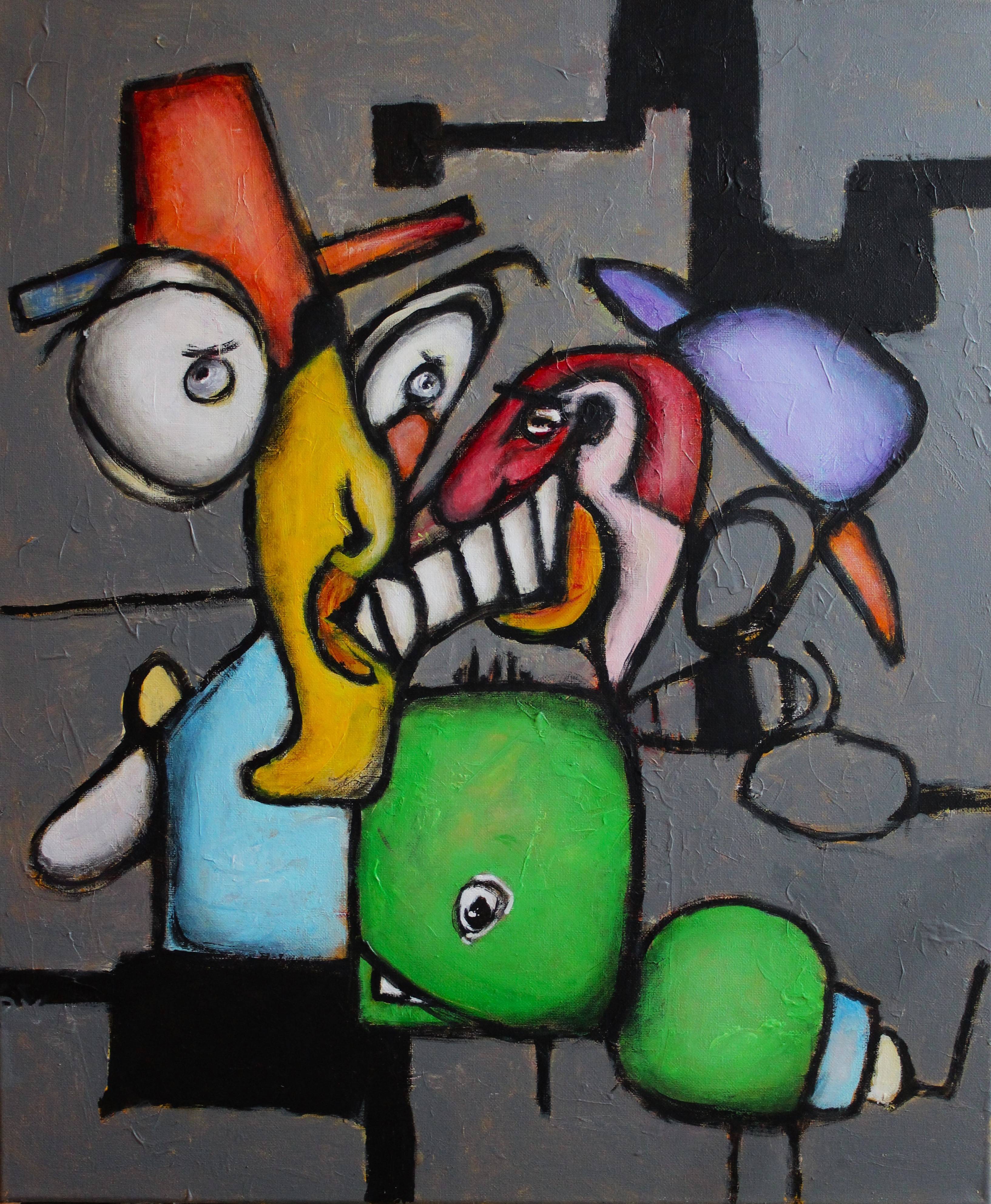 N°42 (acrylique sur toile 60cm X 50cm). 