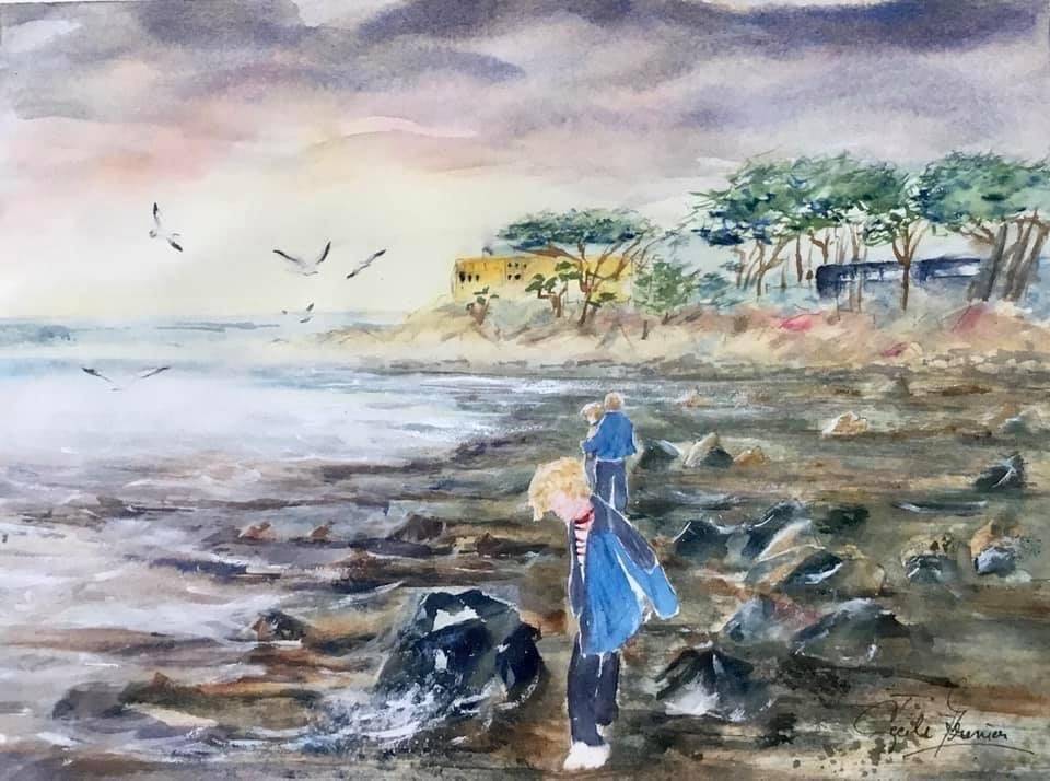 Marée basse, Carmel by the sea. Cécile Grenier
