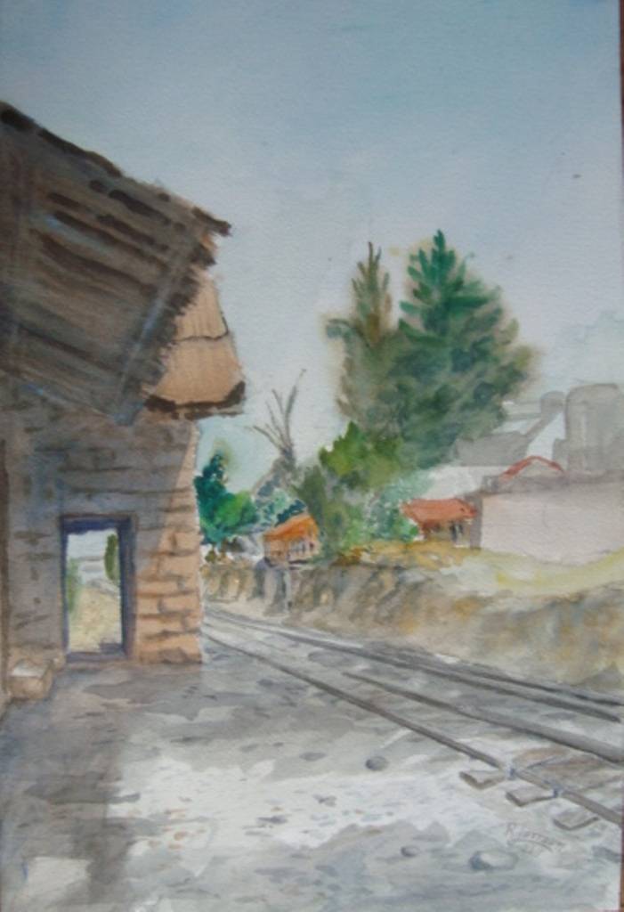 Old Railway Station in Lerma, Mexico. 