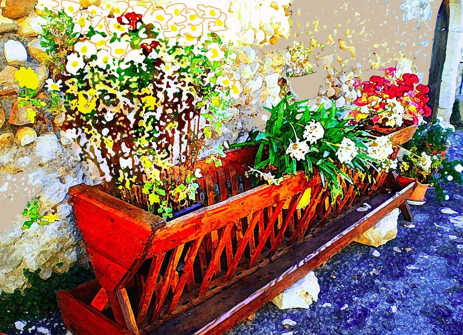 Pesebre del antiguo granero cerca de su. Mc-Bipp