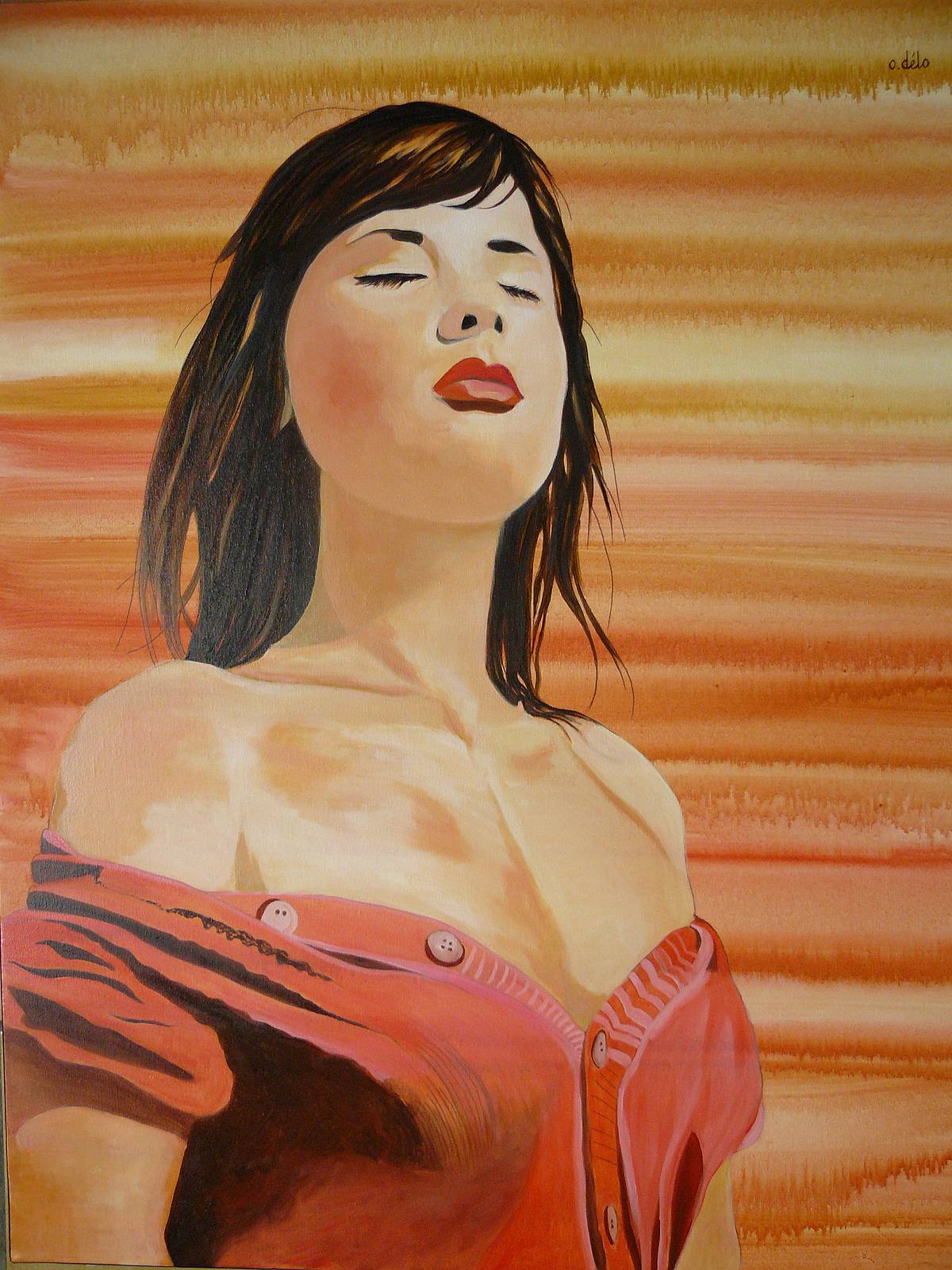 The girl in red cardigan. Olivier Delouche