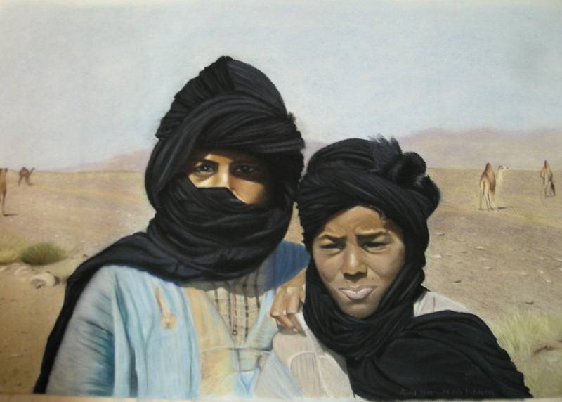 Young Berber in southern Morocco (pastel). Michèle Duretête-Brodel Michèle Duretête-Brodel