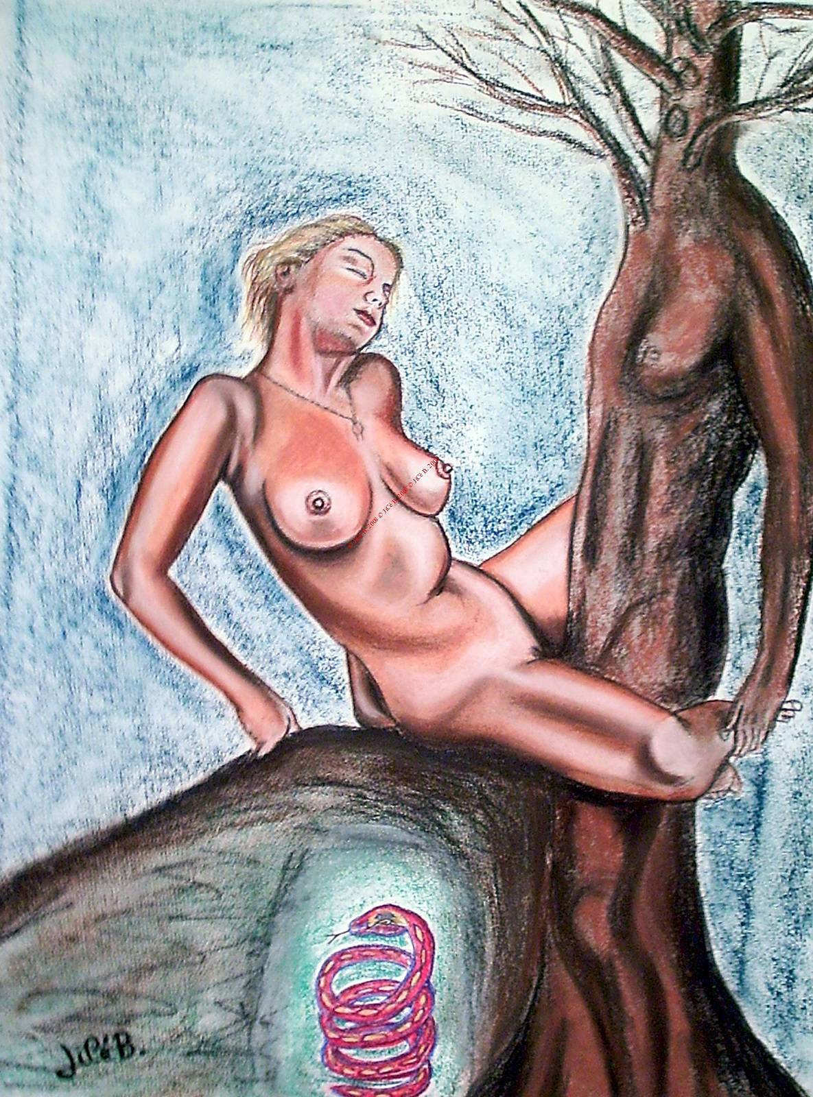 "Fantasía verde". Jicé B. Artiste Peintre - Consultant En Art Plastique