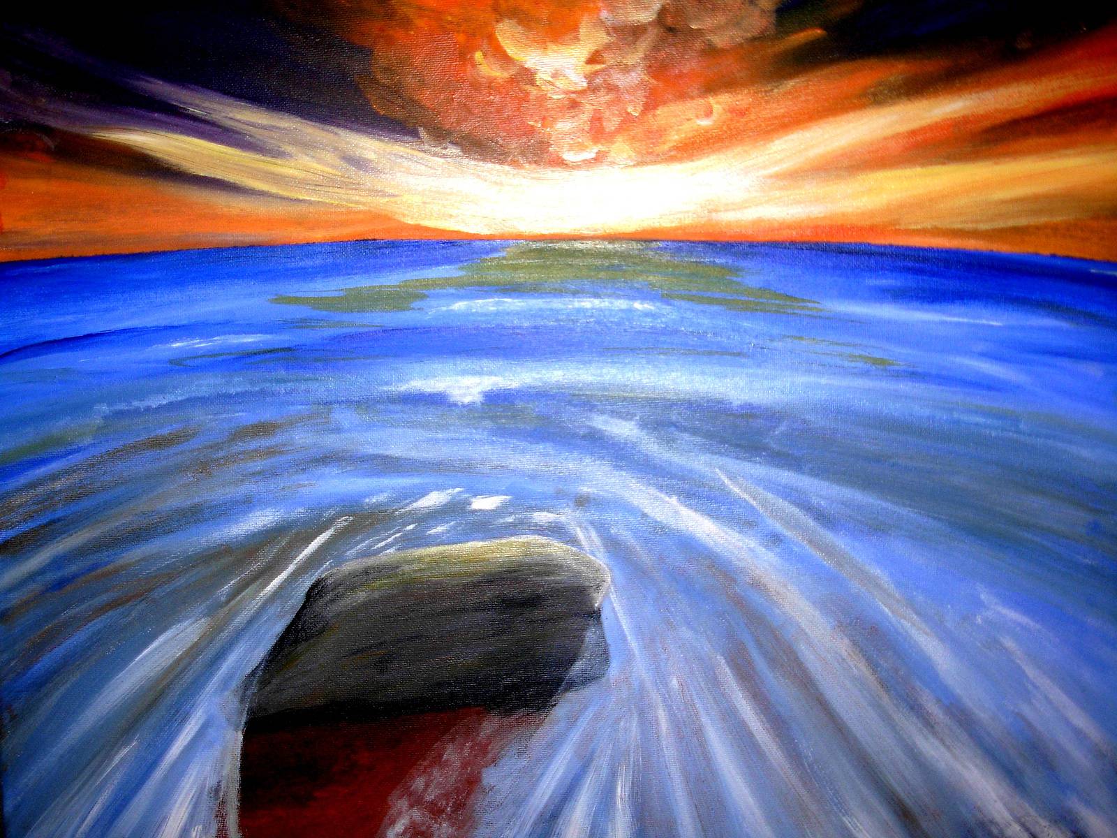 Sunset over the ocean. Mllelulu Lucile Parmentier