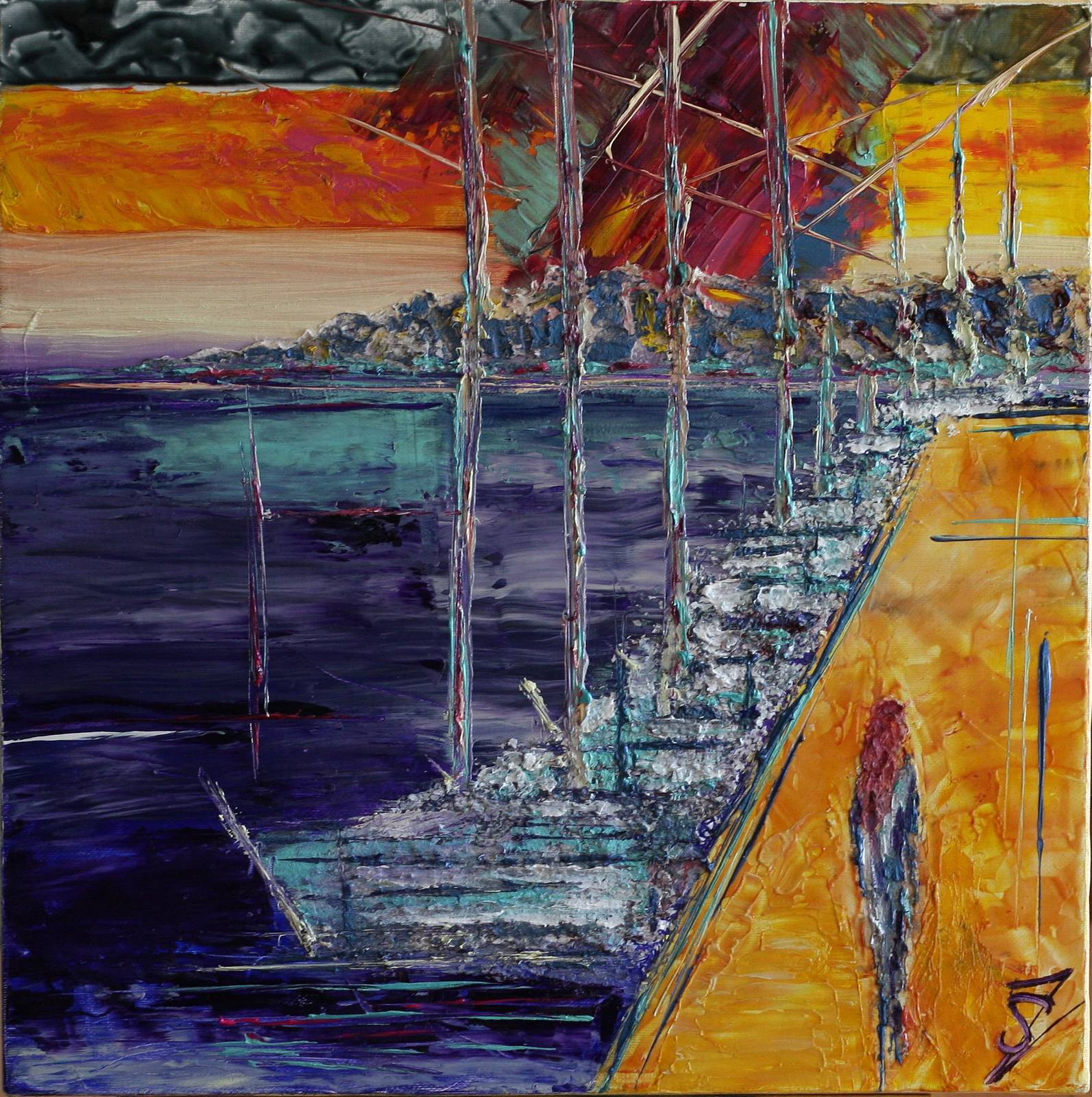 Port…. Anne Sophie Vieren Anne Sophie Artiste Peintre Nantes