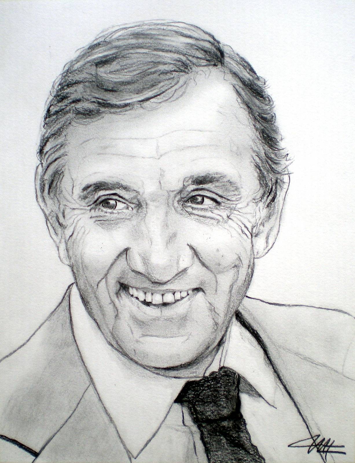 Lino Ventura portrait. Catherine Wernette Catherine Wernette