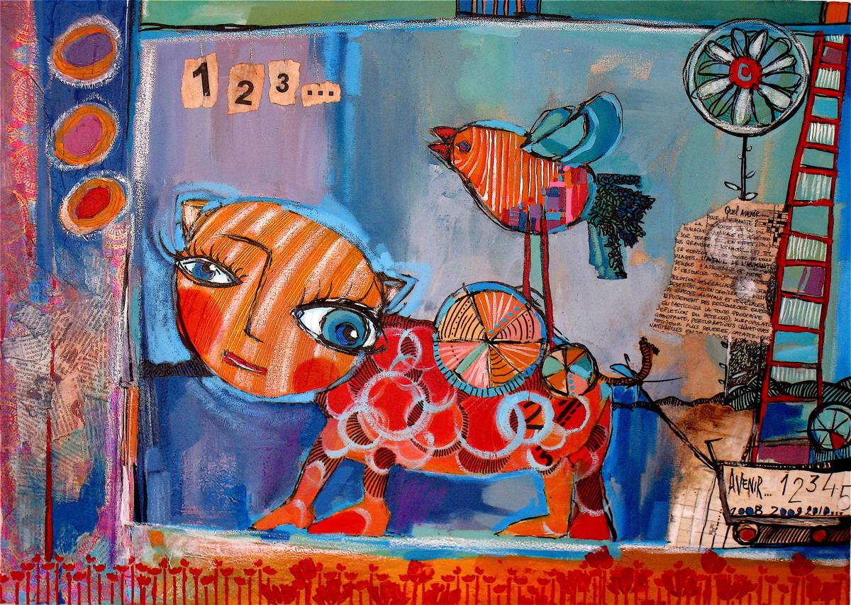 "Forward" - mixed media on canvas. Catherine Suchocka Catherine Suchocka