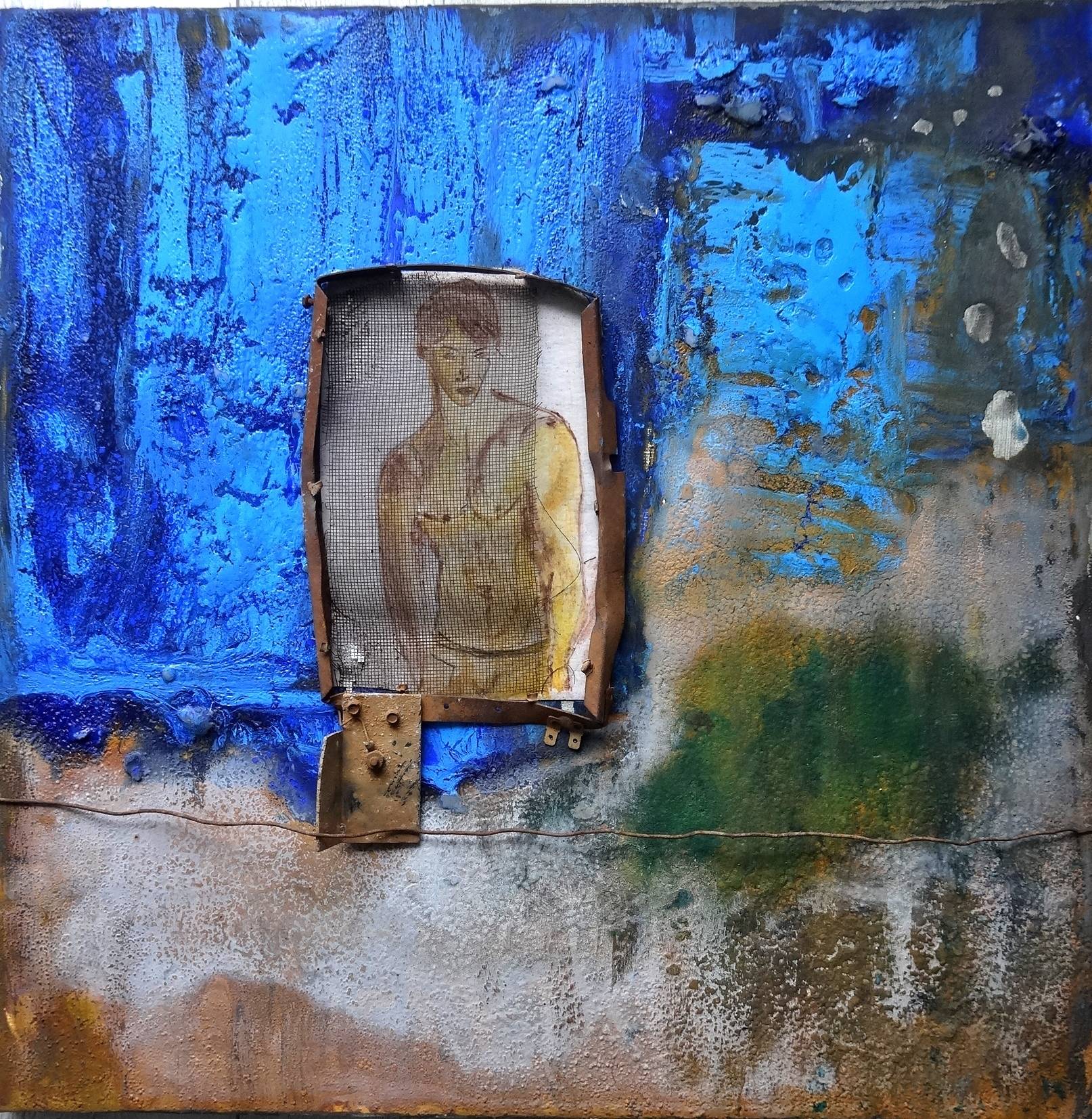 Terre - technique d'encollages ocres, terres, matériaux. Patrick. Clerc