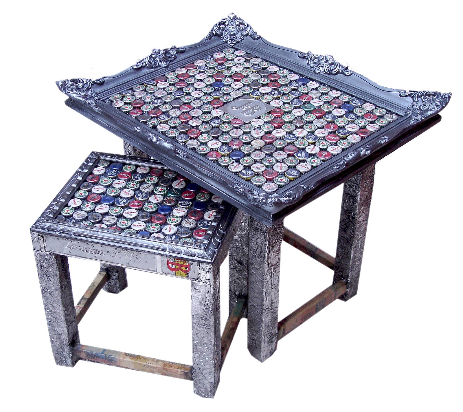 Table scoot "pagoda" (2 tables joined). Sabrina Merayo Nuñez Arte+Mueble!
