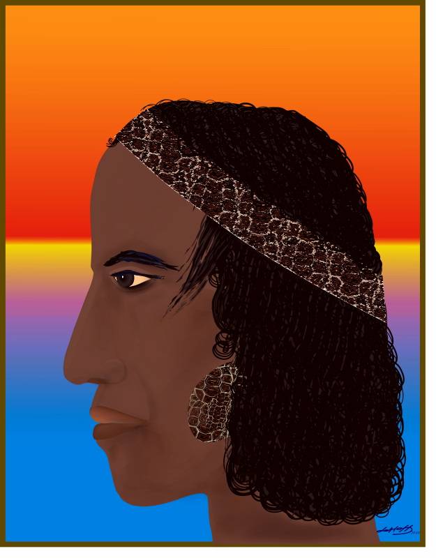 «Paco» Digital painting on Canvas. Leslie Frank Hollander Leslie Frank Hollander